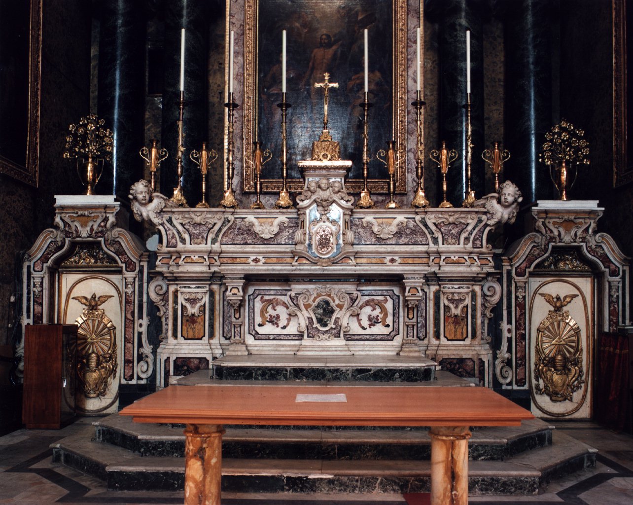 altare maggiore - bottega napoletana (metà sec. XVIII)