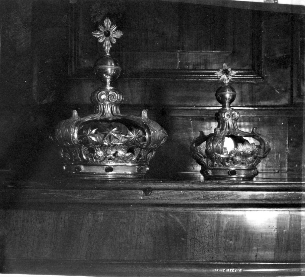 corona da statua, serie - bottega napoletana (fine sec. XIX)