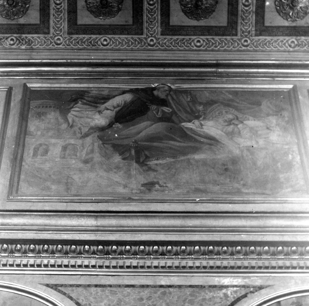 apparizione di Sant'Antonino al papa (dipinto) di Squilles Pietro Antonio (seconda metà sec. XVII)