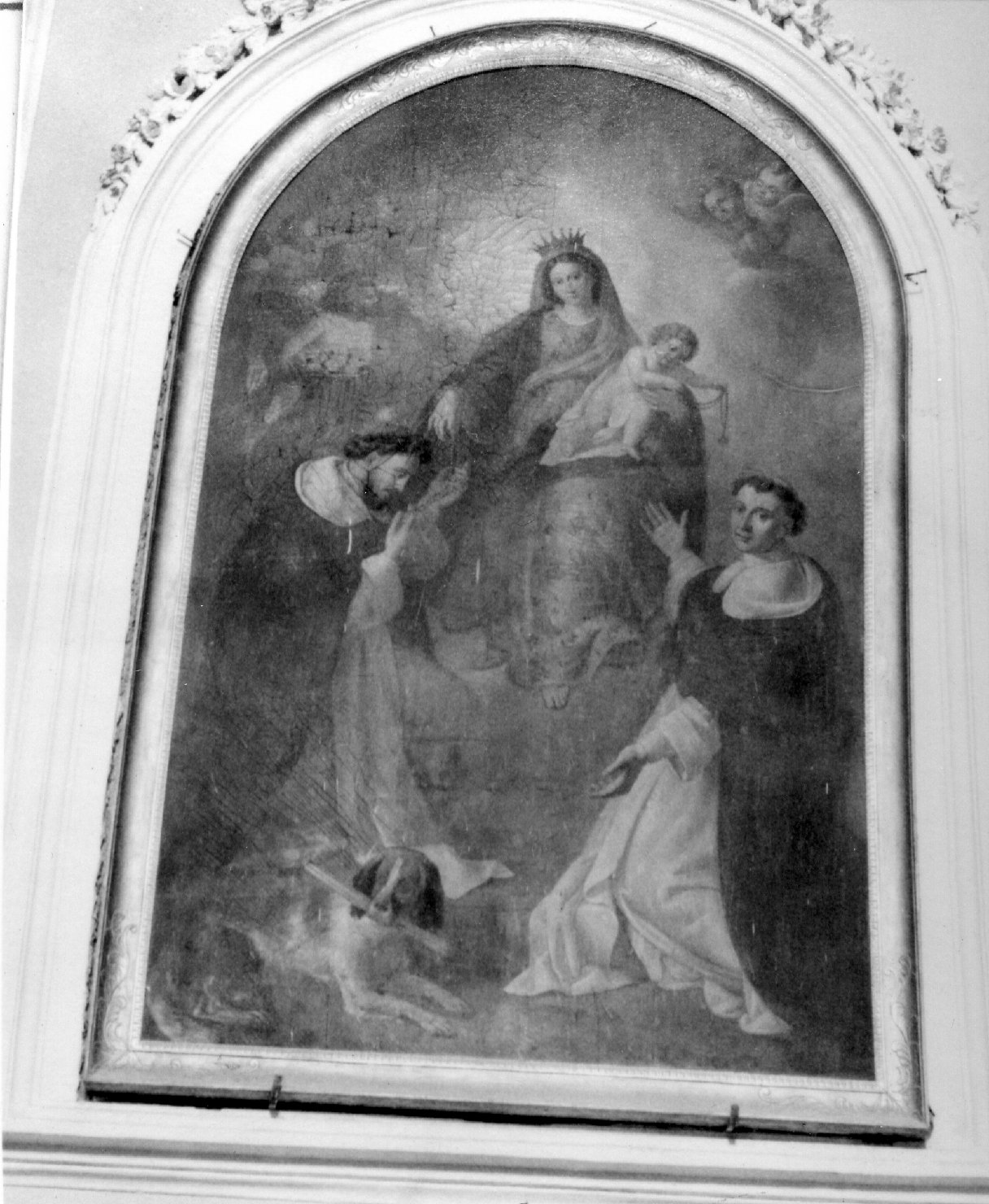 Madonna del rosario e Santi (dipinto) - ambito napoletano (sec. XIX)