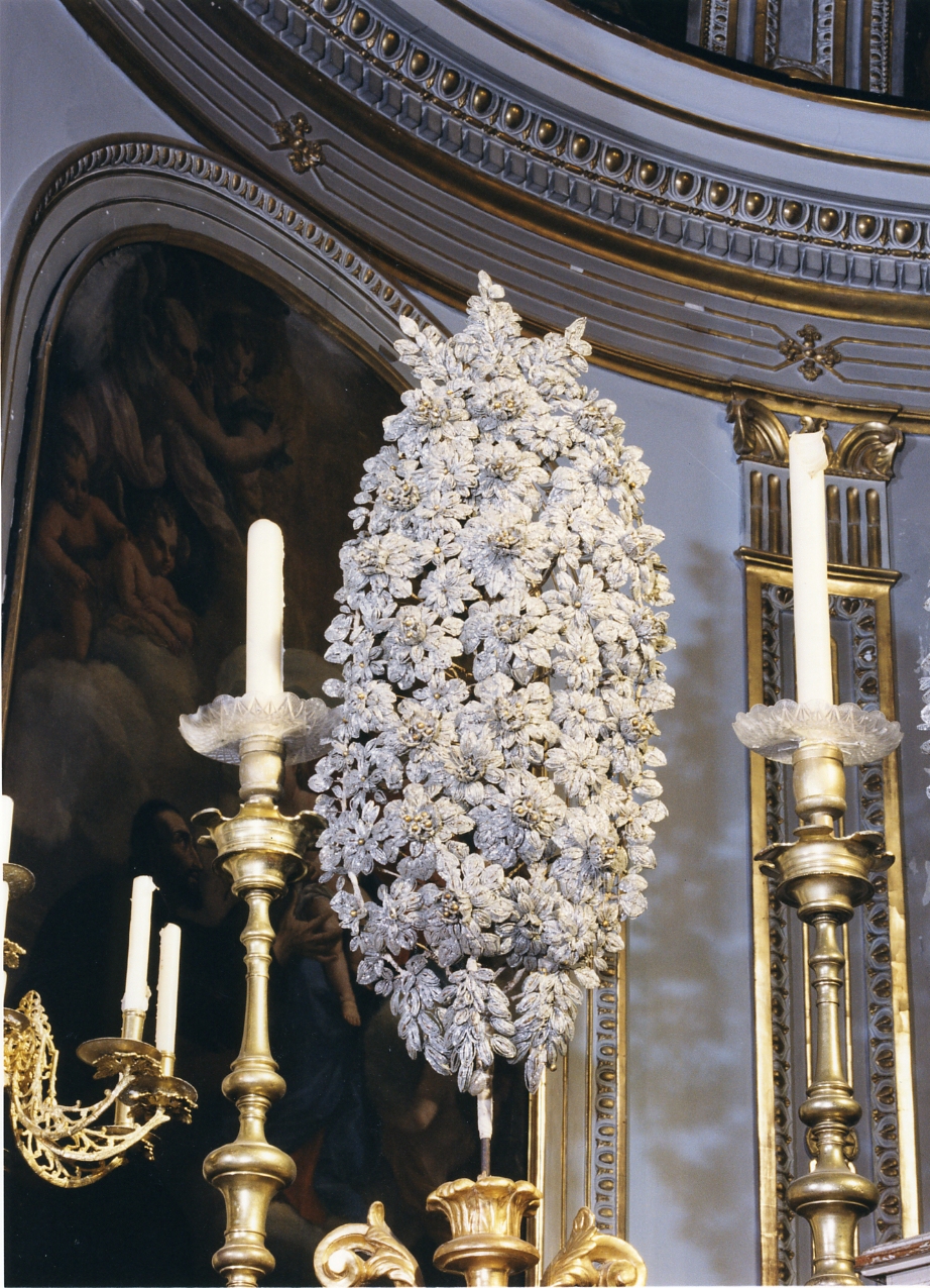 vaso d'altare con composizione floreale - bottega napoletana (seconda metà sec. XVIII)