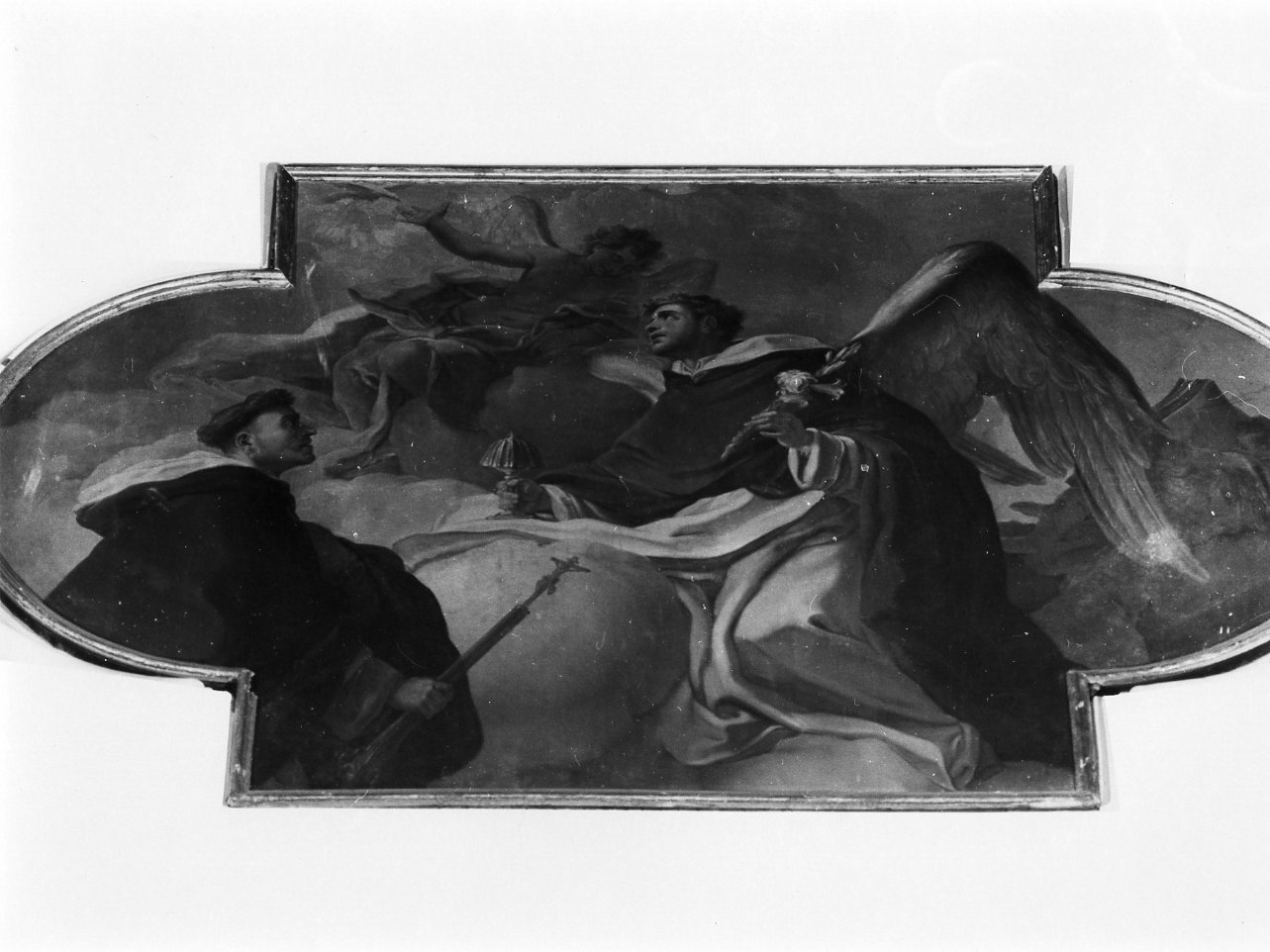 apparizione di San Vincenzo Ferrer a San Ludovico Bertrando (dipinto) - ambito napoletano (inizio sec. XVIII)