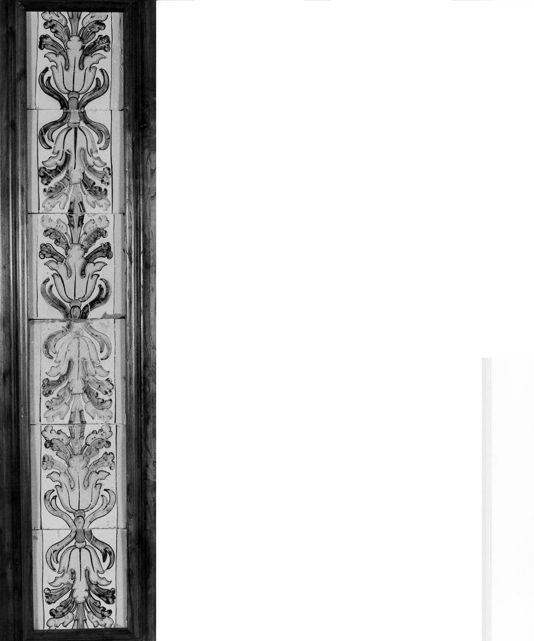 pavimento a mattonelle, frammento - bottega napoletana (seconda metà sec. XVIII)