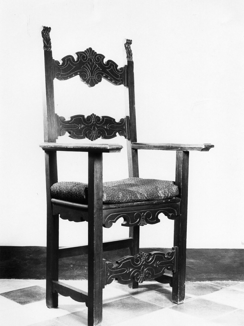 sedia - a braccioli - bottega napoletana (sec. XIX)