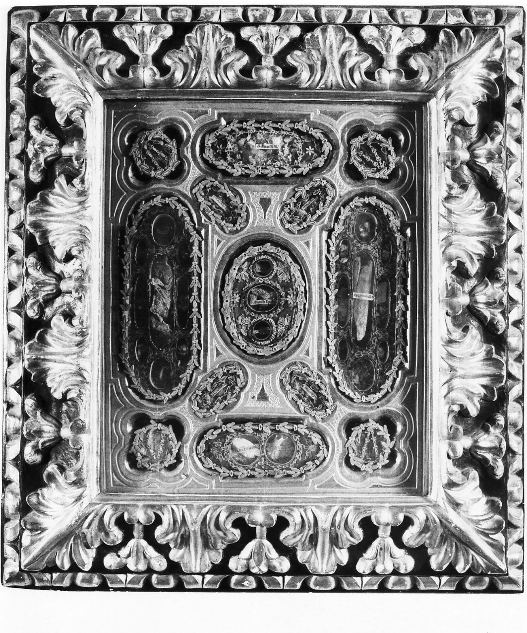 reliquiario - a tabella - bottega napoletana (sec. XVIII)