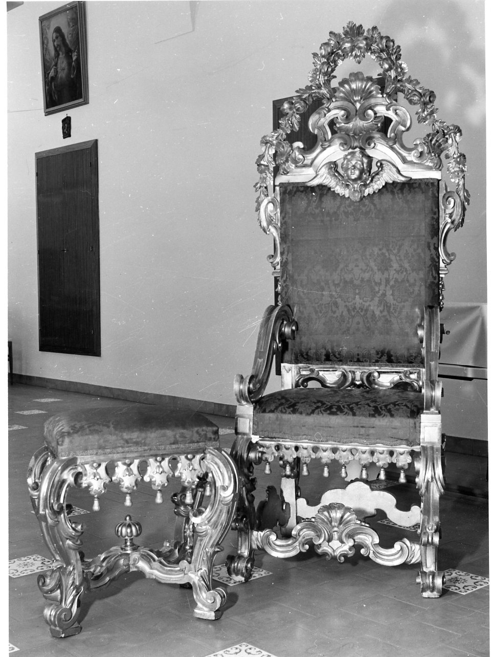 sgabello - bottega napoletana (prima metà sec. XIX)