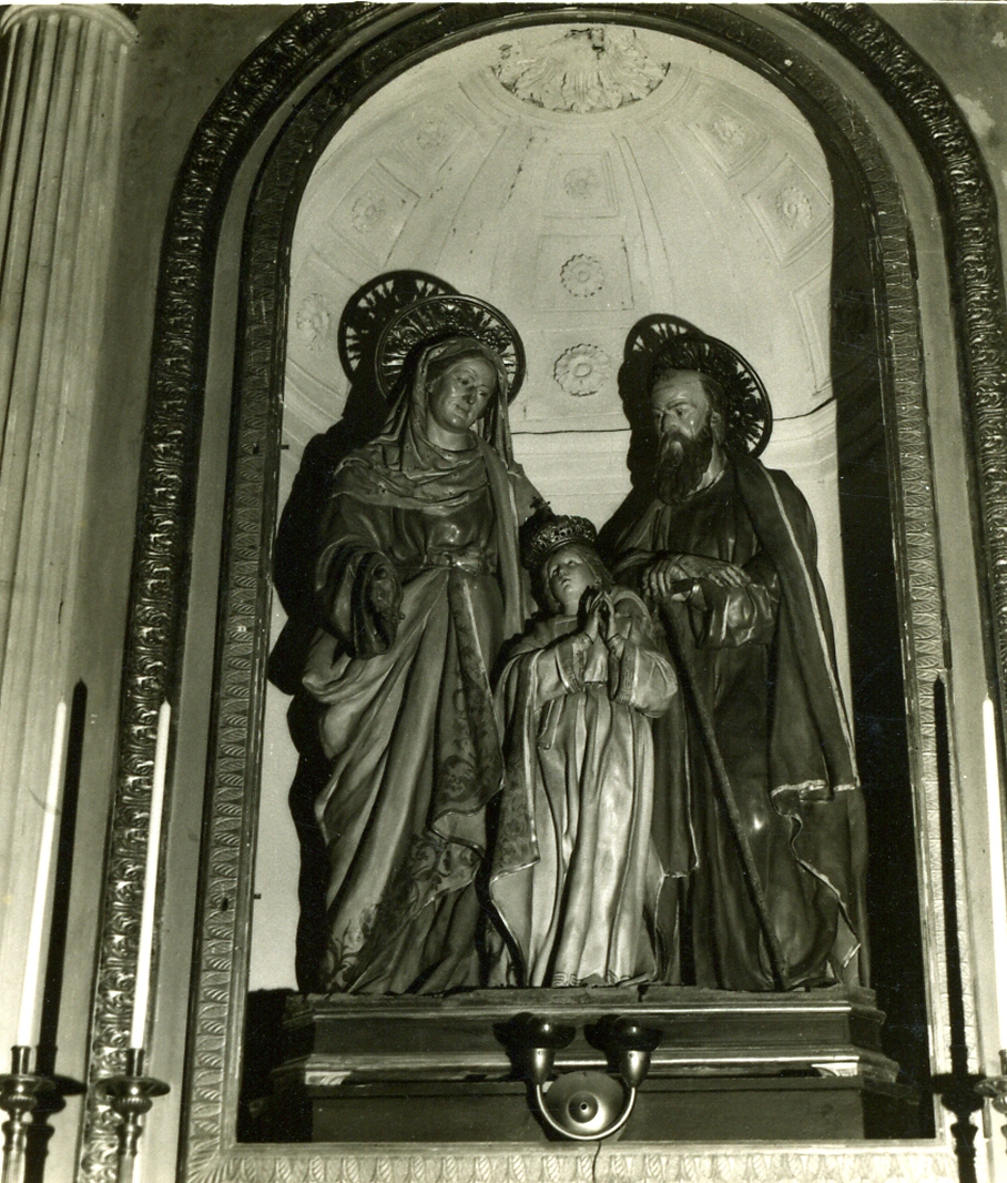 Maria Vergine bambina con Sant'Anna e San Gioacchino (gruppo scultoreo) - bottega napoletana (fine sec. XVIII)