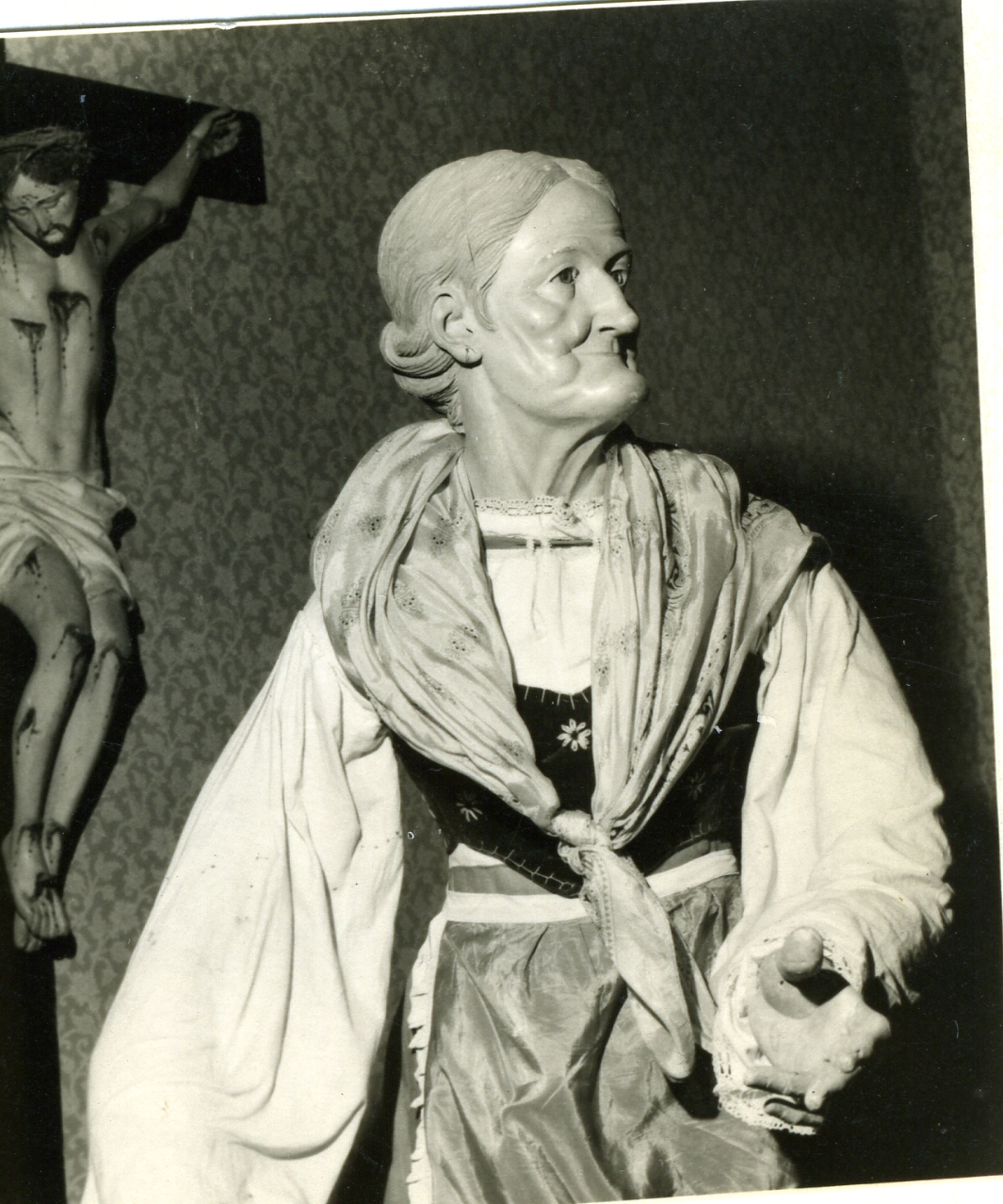 statuetta di presepio, serie - bottega napoletana (fine/inizio secc. XVIII/ XIX)