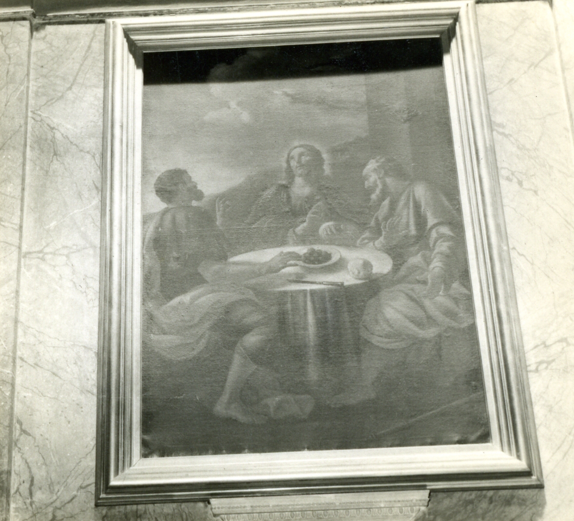 cena in Emmaus (dipinto) di Solimena Francesco detto Abate Ciccio (cerchia) (seconda metà sec. XVIII)