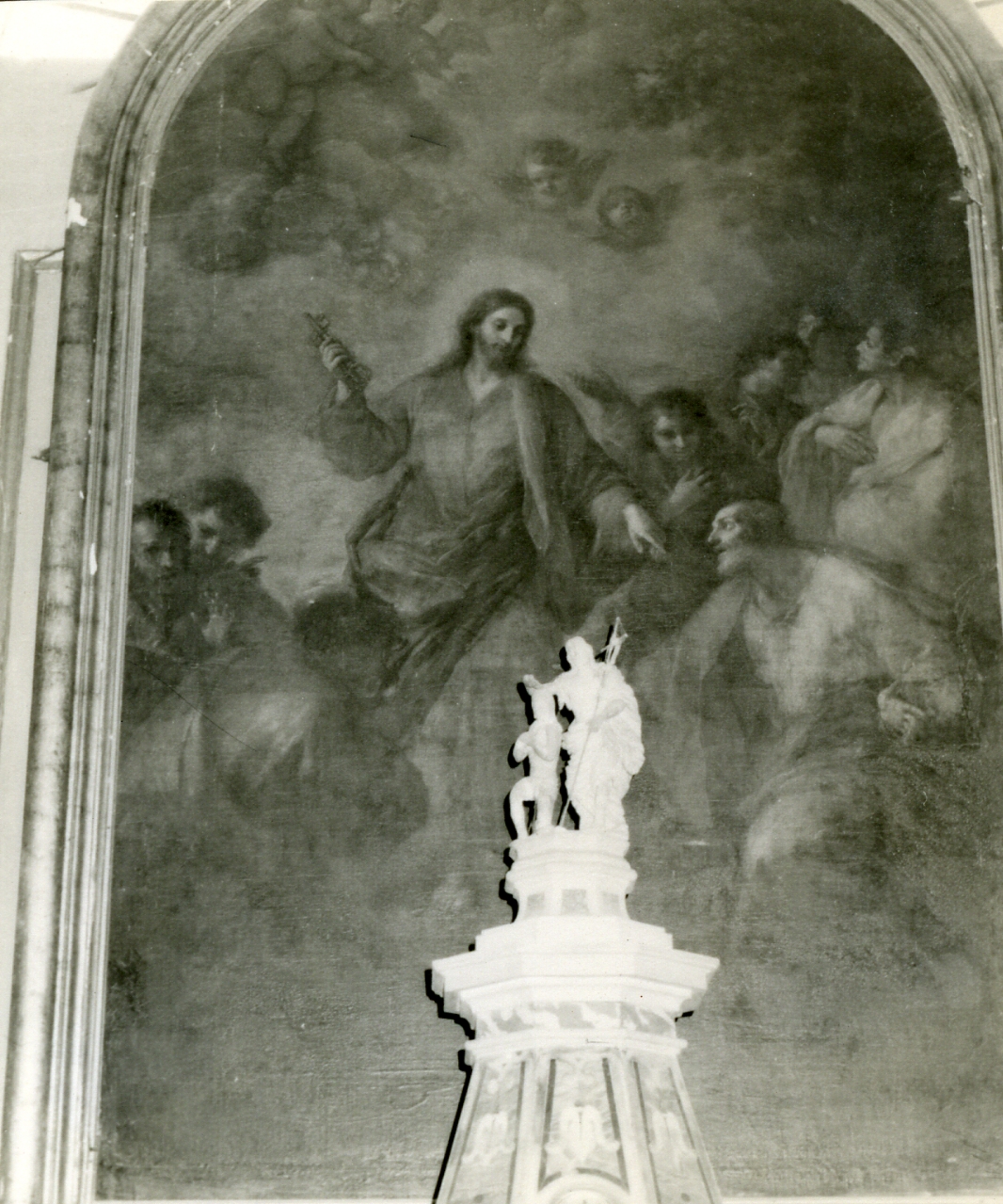 Cristo consegna le chiavi a San Pietro (dipinto) di Bonito Giuseppe (sec. XVIII)