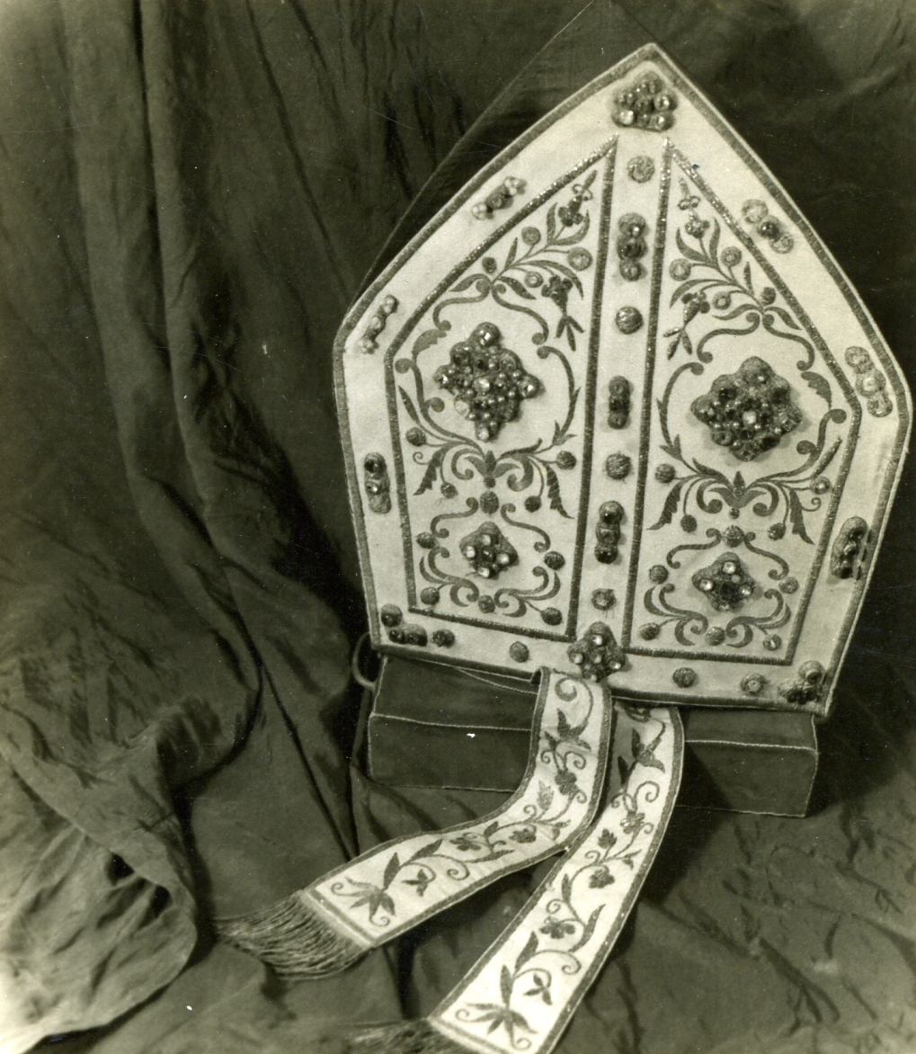 mitria - manifattura napoletana (fine/inizio secc. XVII/ XVIII)