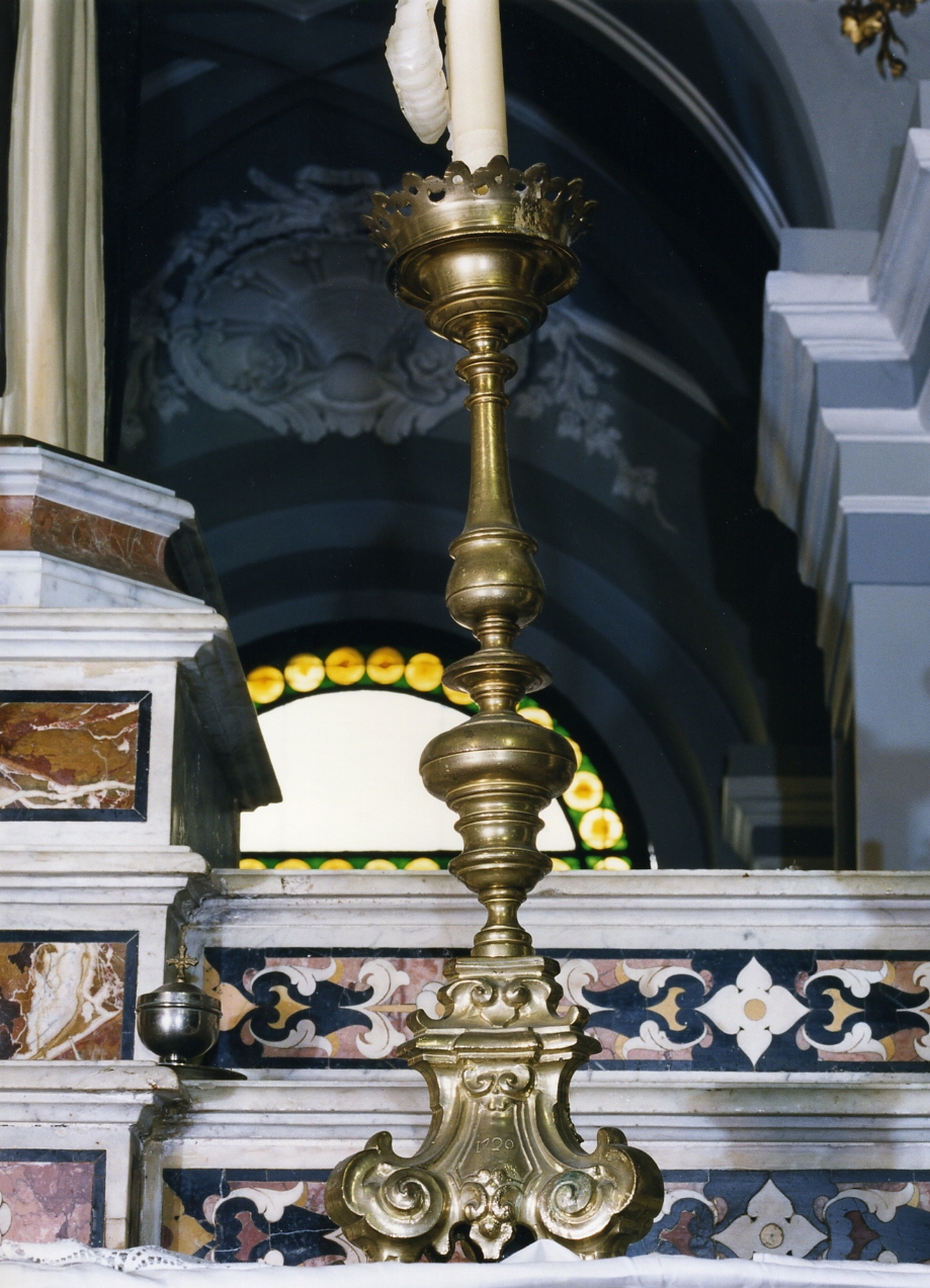 candeliere, serie - bottega campana (sec. XVIII)