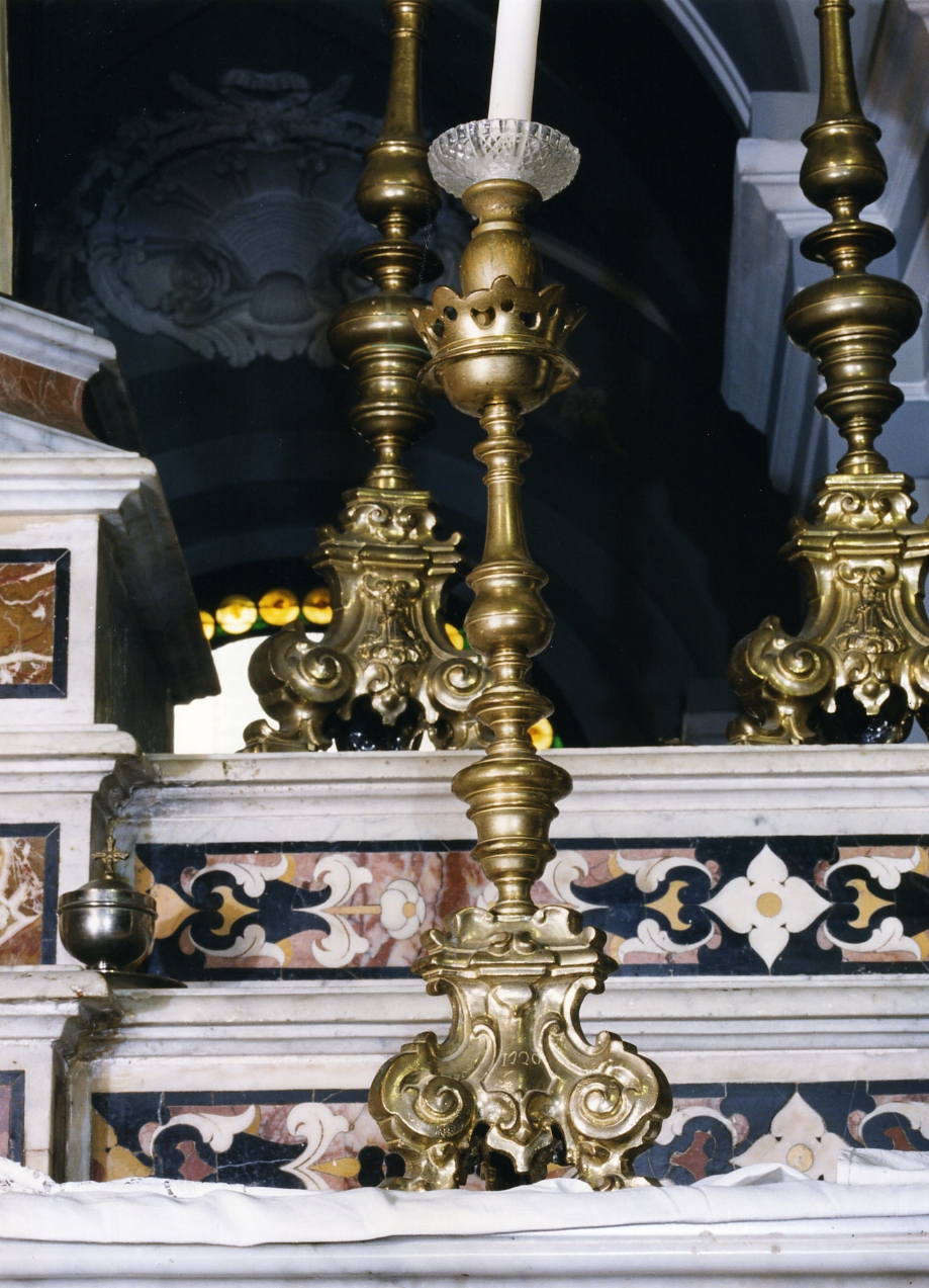 candeliere, serie - bottega campana (sec. XVIII)