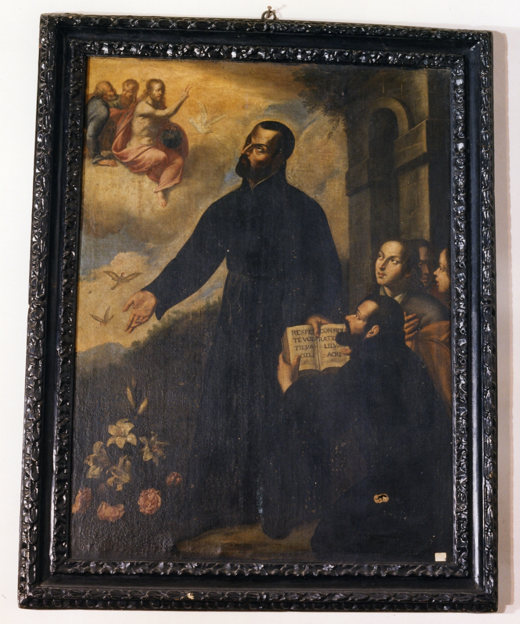 san gaetano da thiene mostra la regola (dipinto) - ambito napoletano (metà sec. XVII)