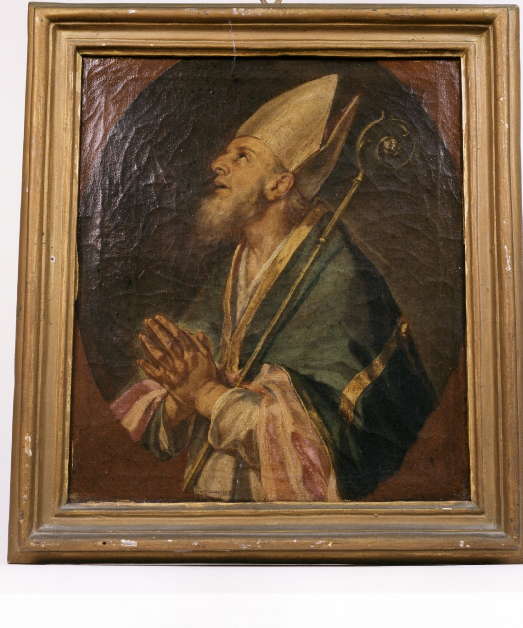 Santo vescovo (dipinto) di Solimena Francesco detto Abate Ciccio (scuola) (seconda metà sec. XVIII)