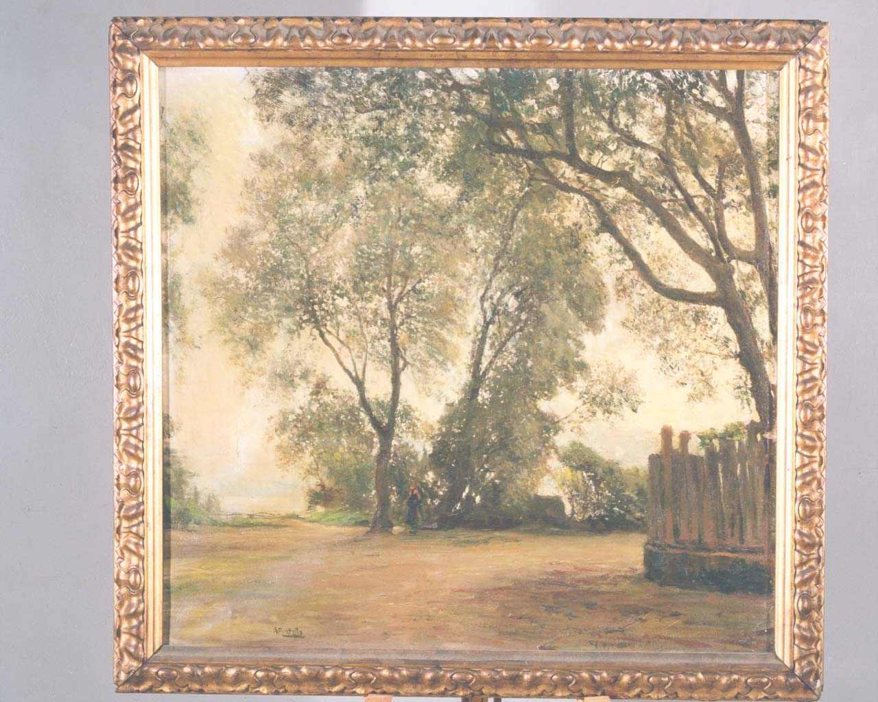 paesaggio (dipinto) di Pratella Attilio (ultimo quarto sec. XIX)