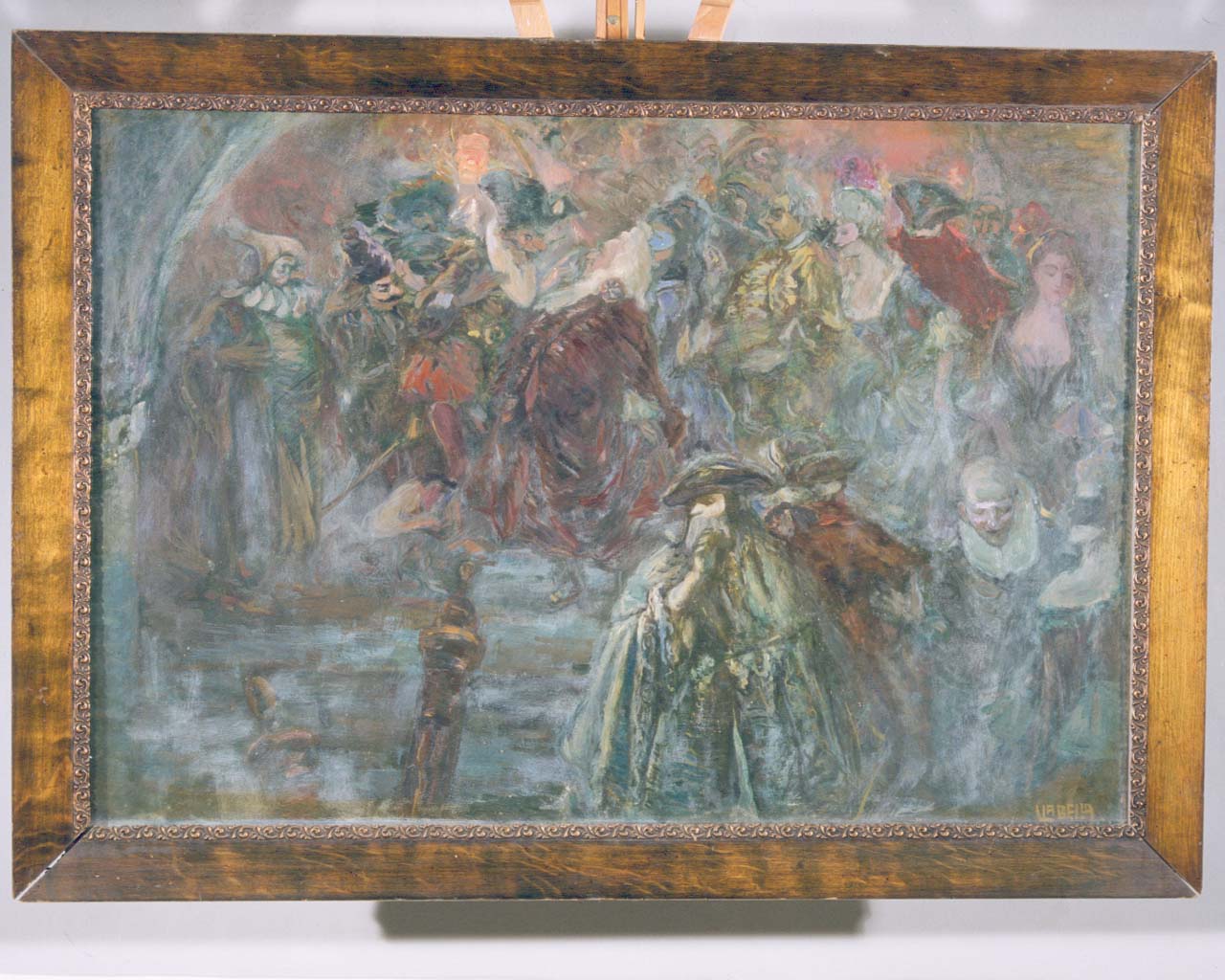 scena carnevalesca (dipinto) di La Bella Vincenzo (prima metà sec. XX)