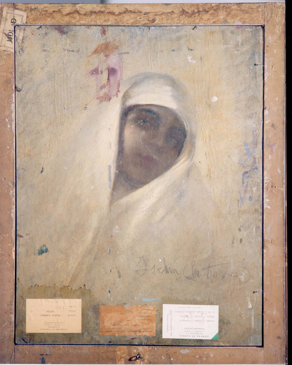 ritratto femminile (dipinto) di Colucci Vincenzo (sec. XX)