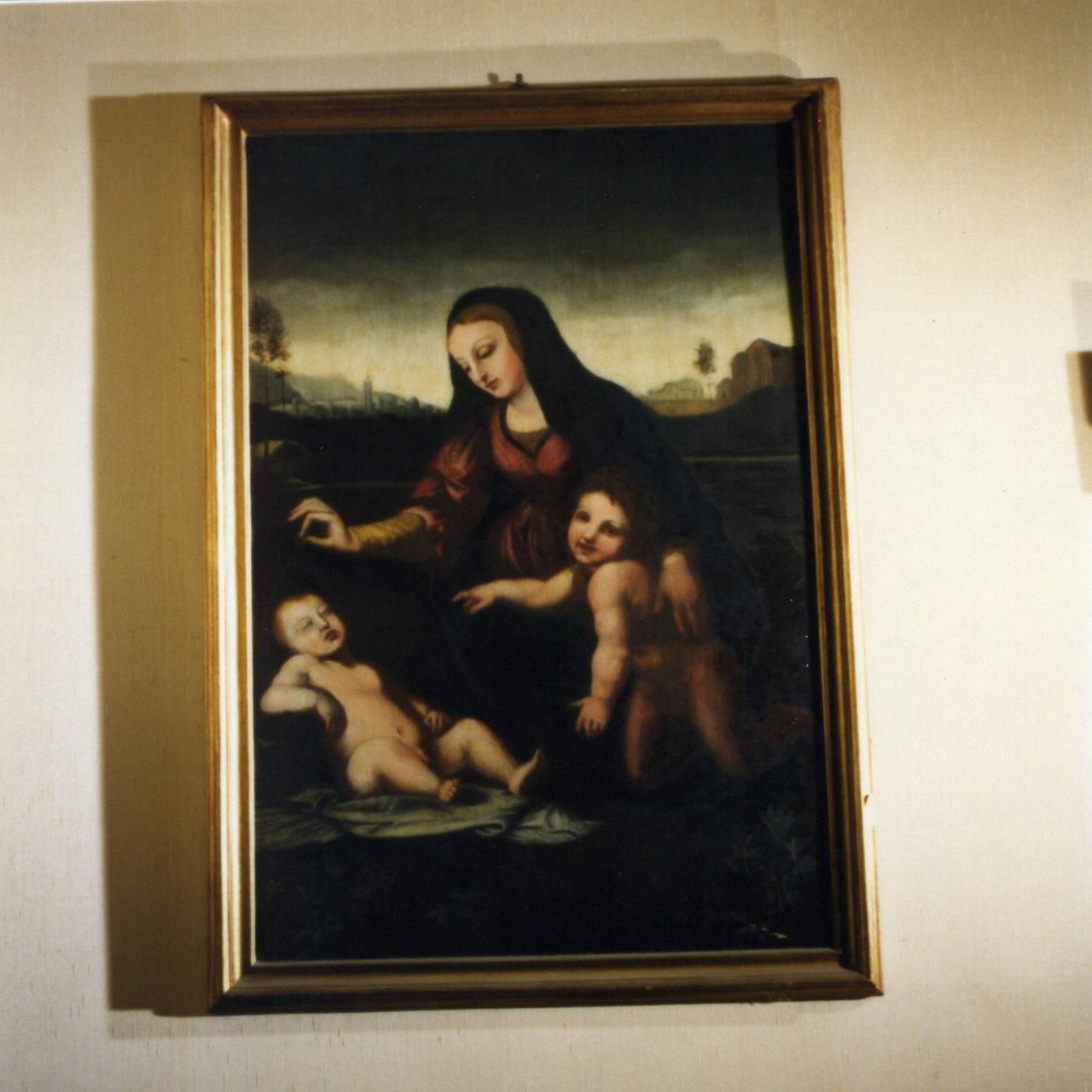 Madonna con Bambino e San Giovannino (dipinto) - ambito napoletano (prima metà sec. XIX)