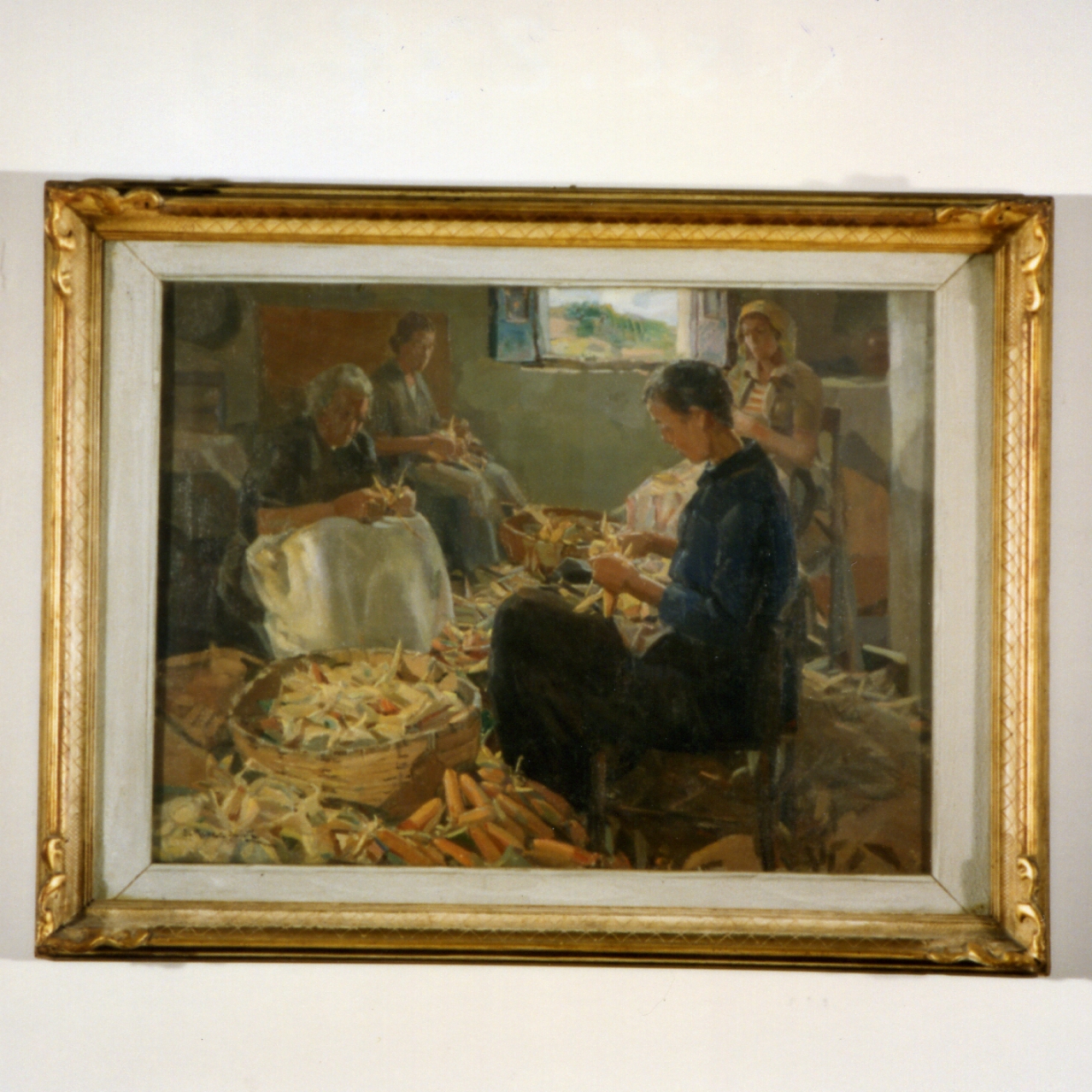 le spogliatrici, scena di genere (dipinto) di Mercante Biagio (prima metà sec. XX)