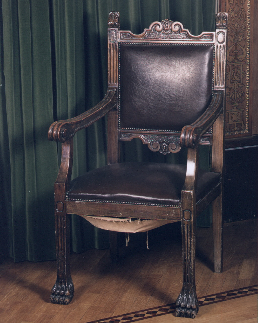 poltrona - bottega napoletana (primo quarto sec. XX)