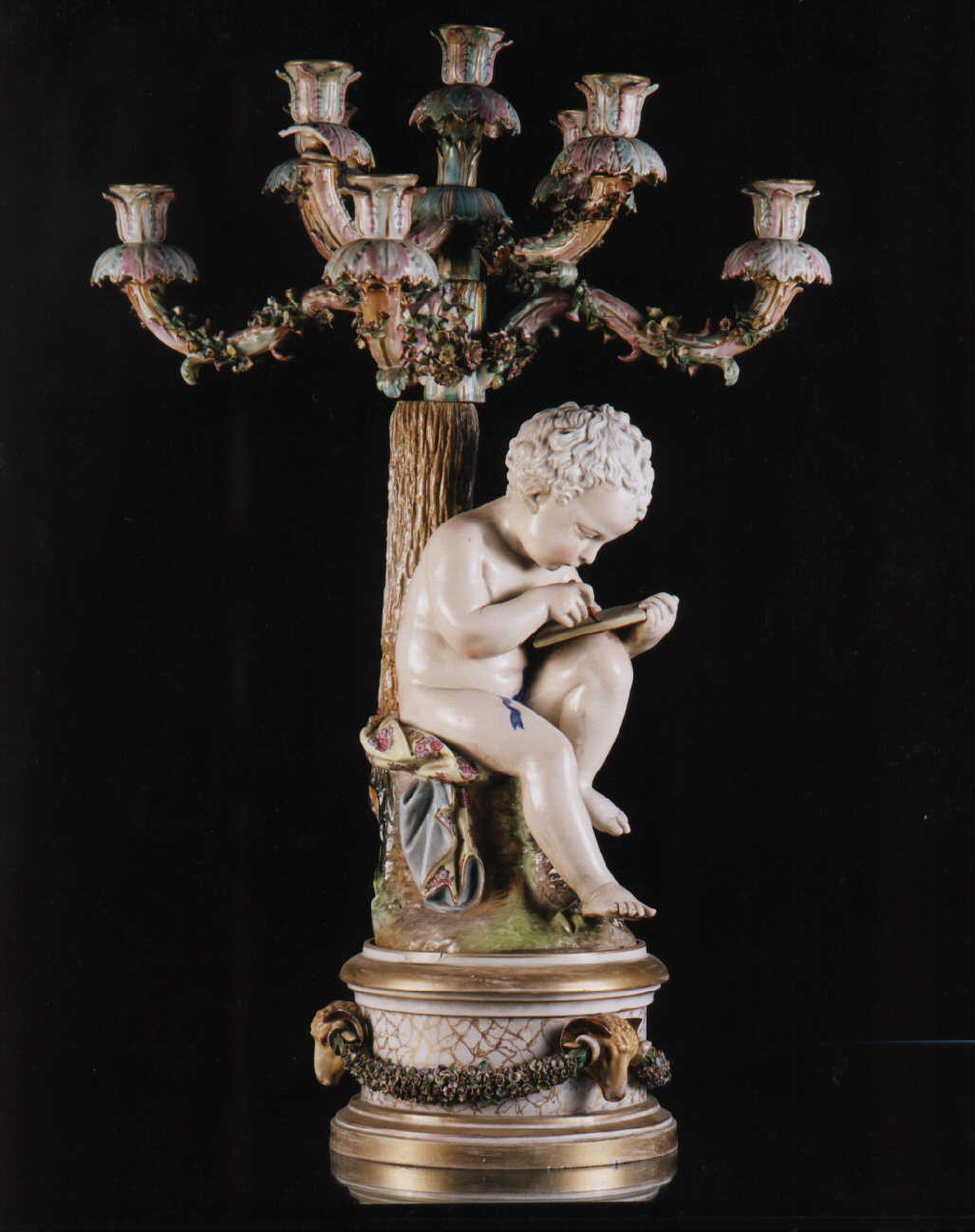 putto (candelabro, serie) - manifattura di Meissen (fine sec. XVIII)