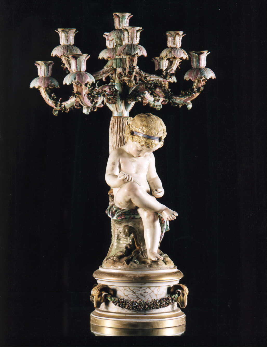 putto (candelabro, serie) - manifattura di Meissen (fine sec. XVIII)