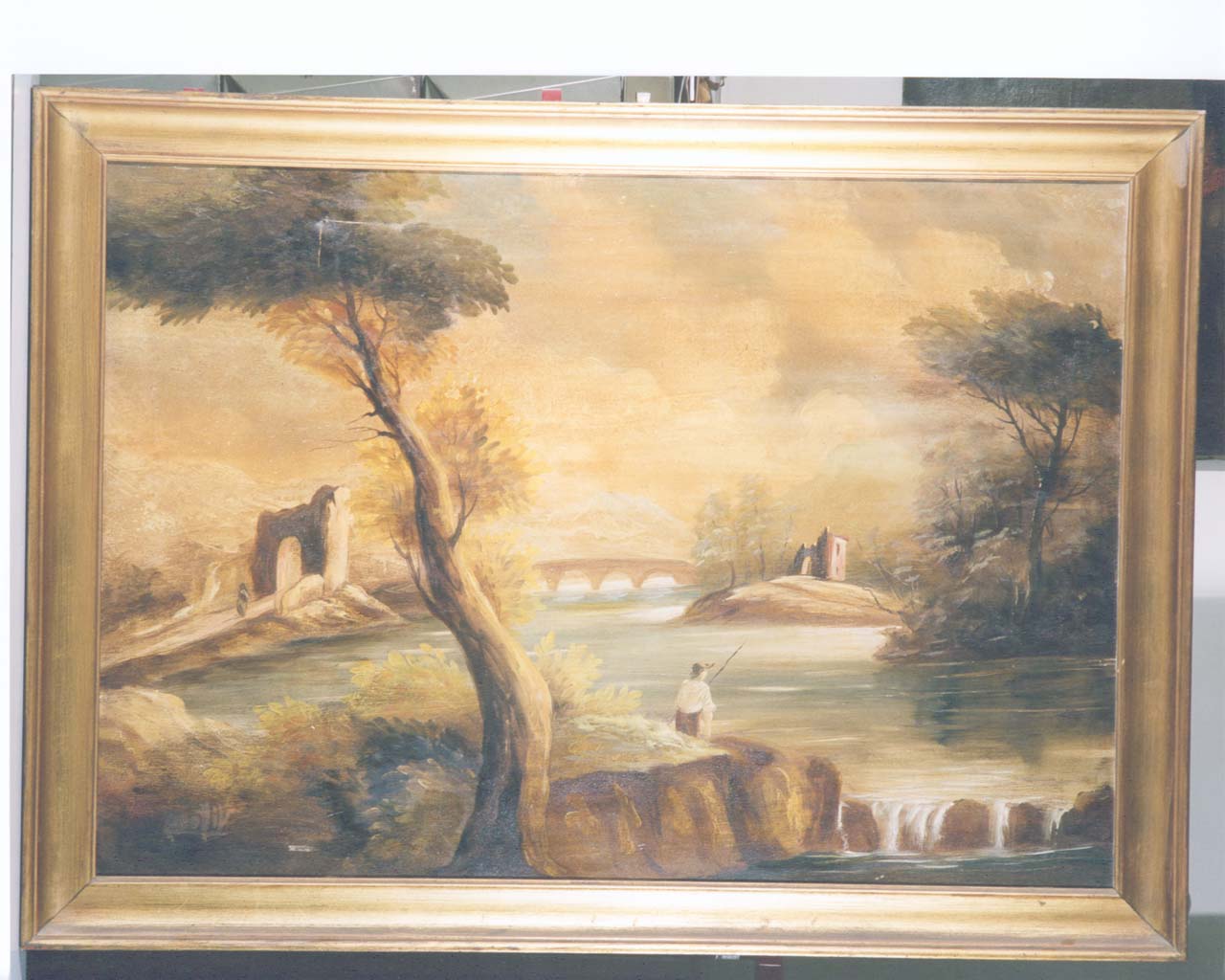 paesaggio fluviale (dipinto) di La Volpe Alessandro (seconda metà sec. XIX)