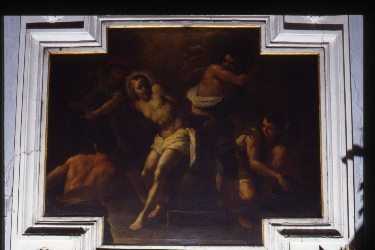 flagellazione di Cristo (dipinto) di Simonelli Giuseppe (fine sec. XVII)