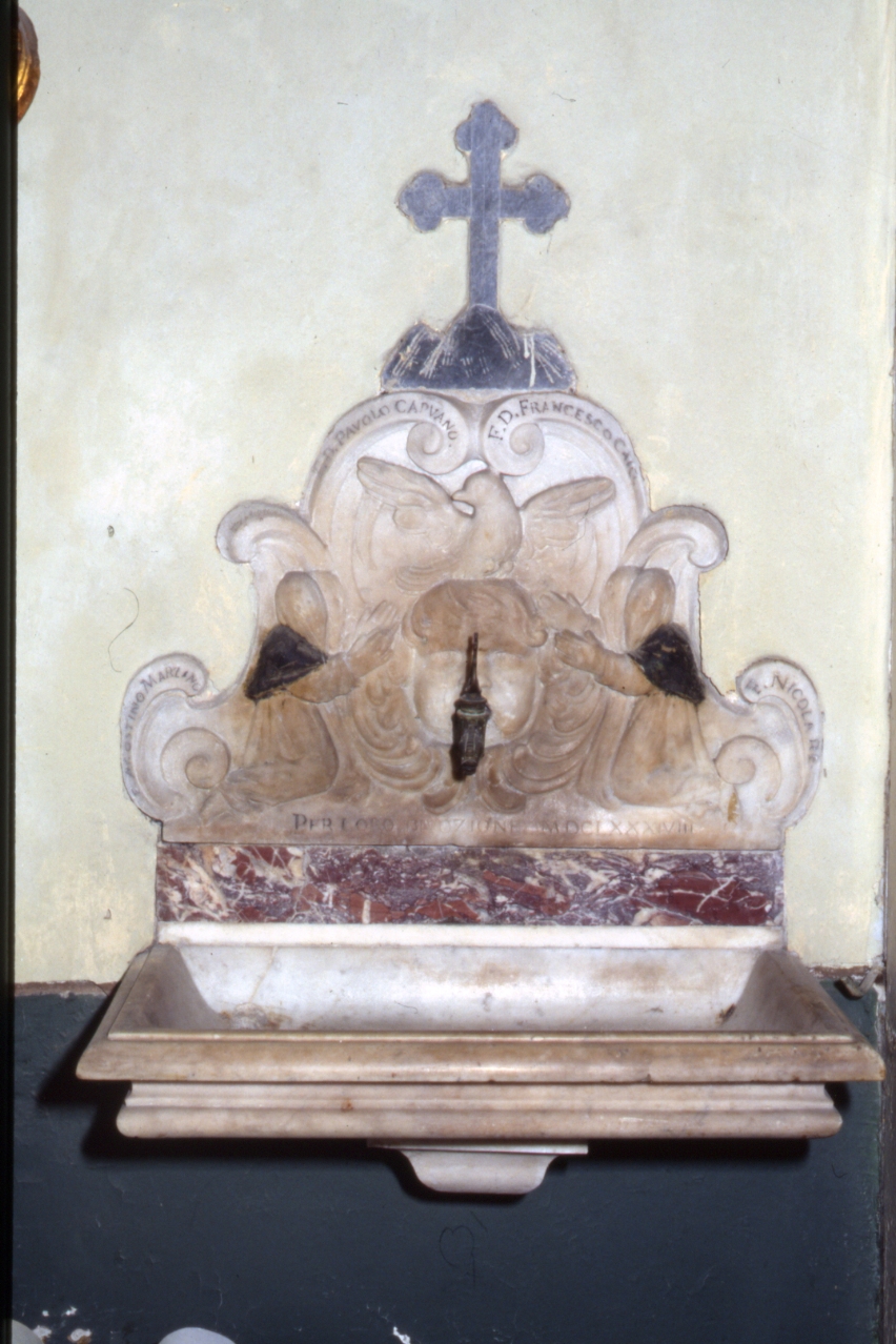lavabo da sacrestia - bottega napoletana (sec. XVII)
