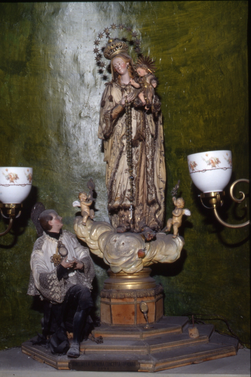 apparizione della Madonna a San Luigi Gonzaga (statua) - bottega napoletana (sec. XIX)