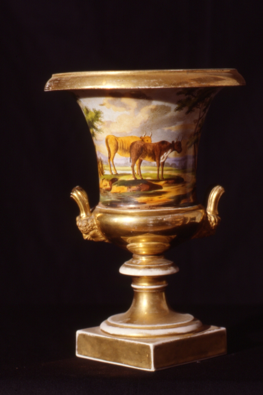 paesaggio con animali (vaso) - bottega aretina (sec. XVIII)