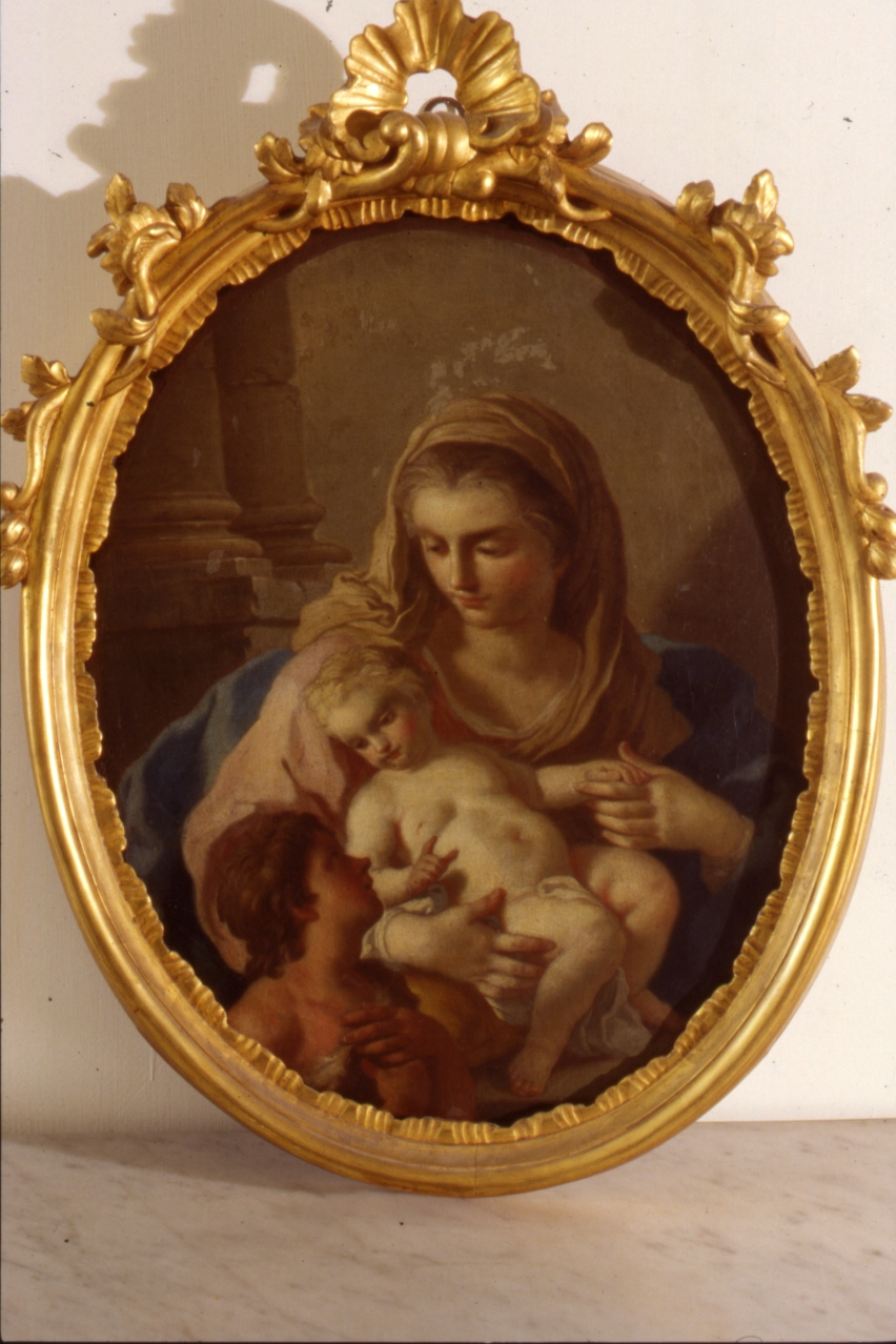 Madonna con Bambino e San Giovannino (dipinto) di Diano Giacinto detto Pozzolano (seconda metà sec. XVIII)
