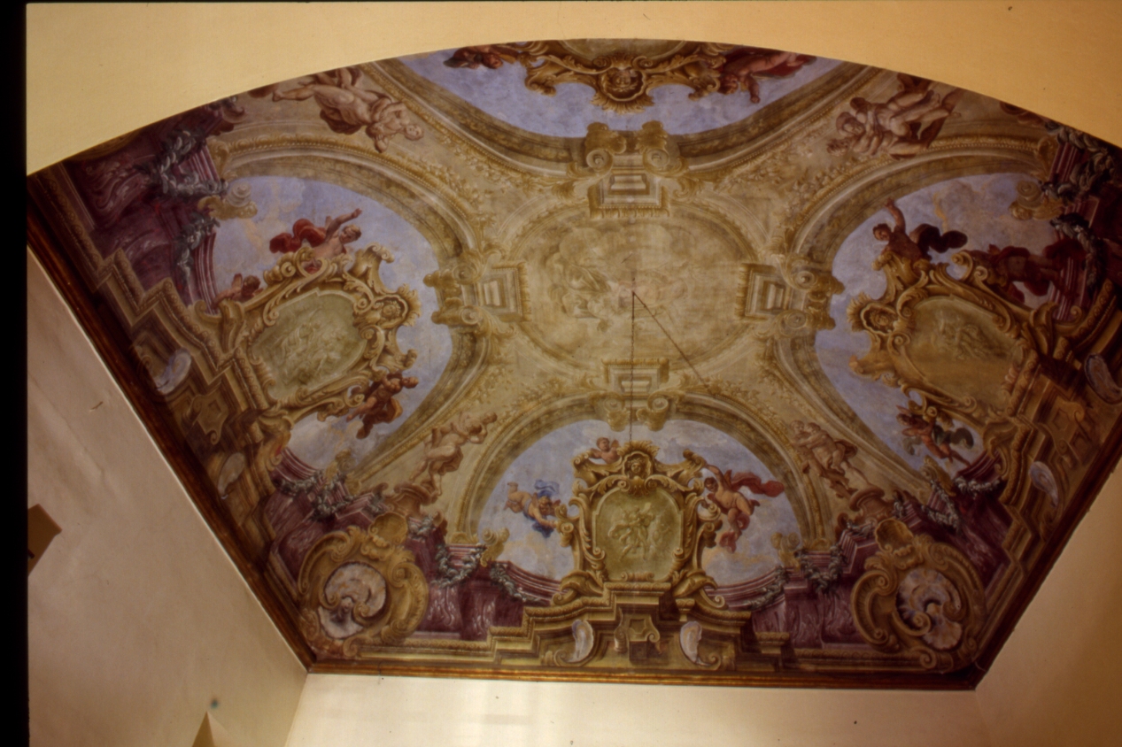 architettura illusionistica (soffitto dipinto, complesso decorativo) - ambito napoletano (fine sec. XVIII)