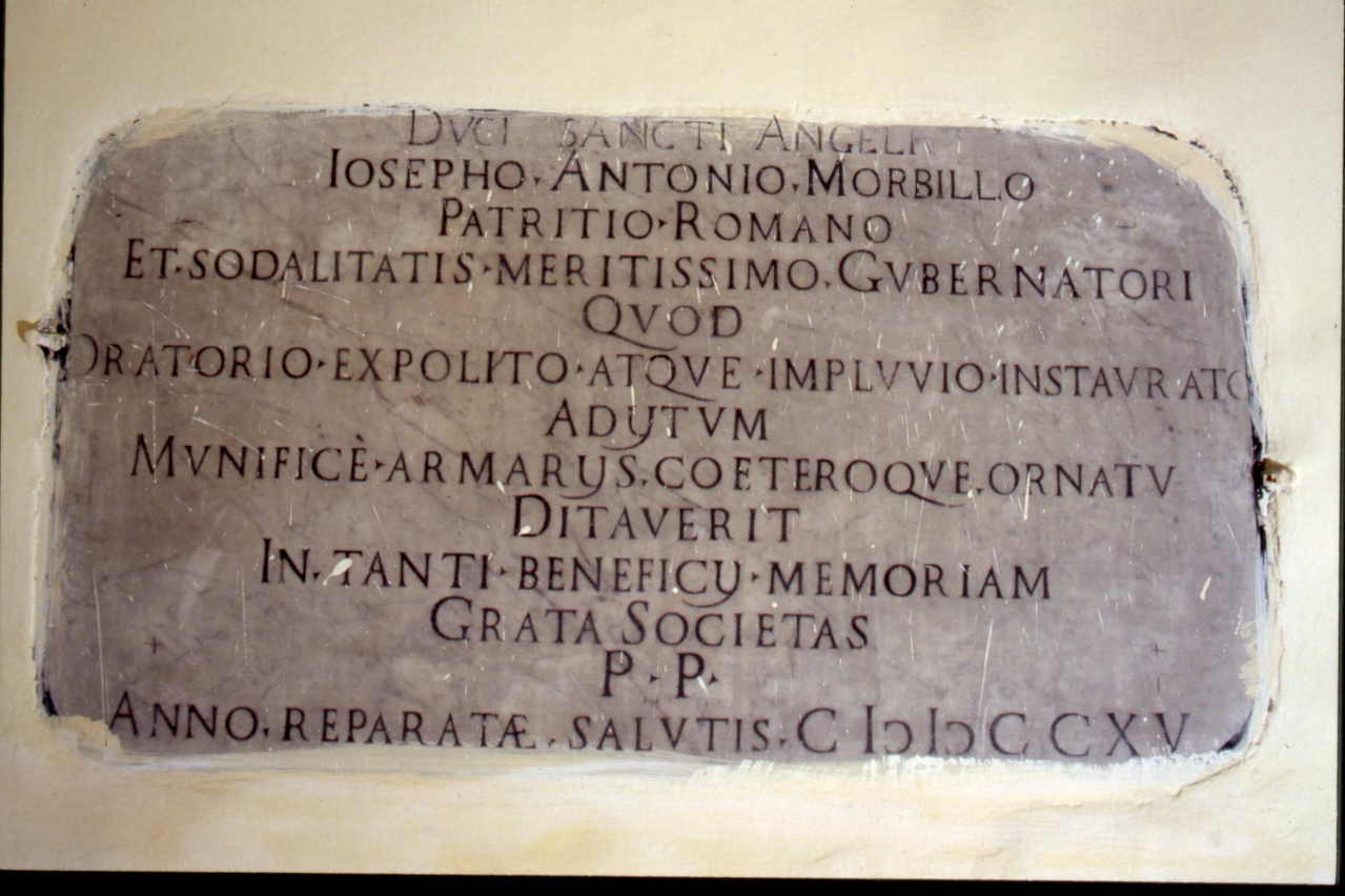 lapide commemorativa - bottega napoletana (sec. XVIII)