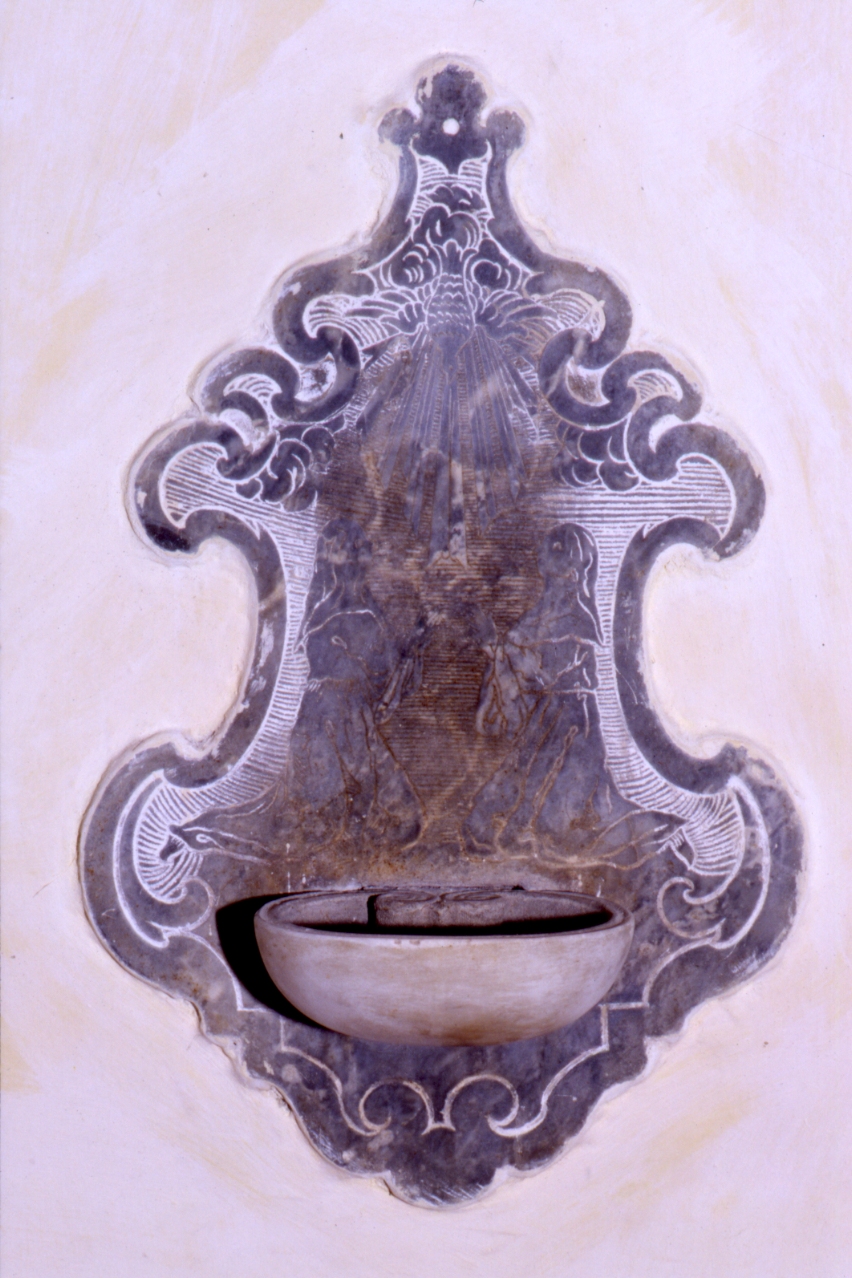 acquasantiera da parete - bottega napoletana (metà sec. XVIII)