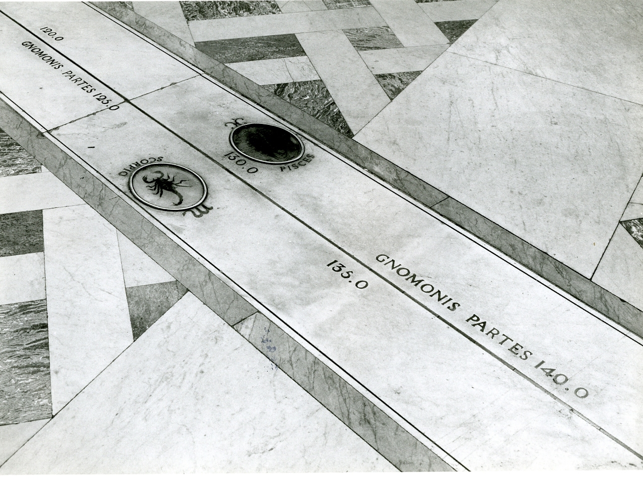 Meridiana Astronomica (pavimento) di Schiantarelli Pompeo (fine sec. XVIII)