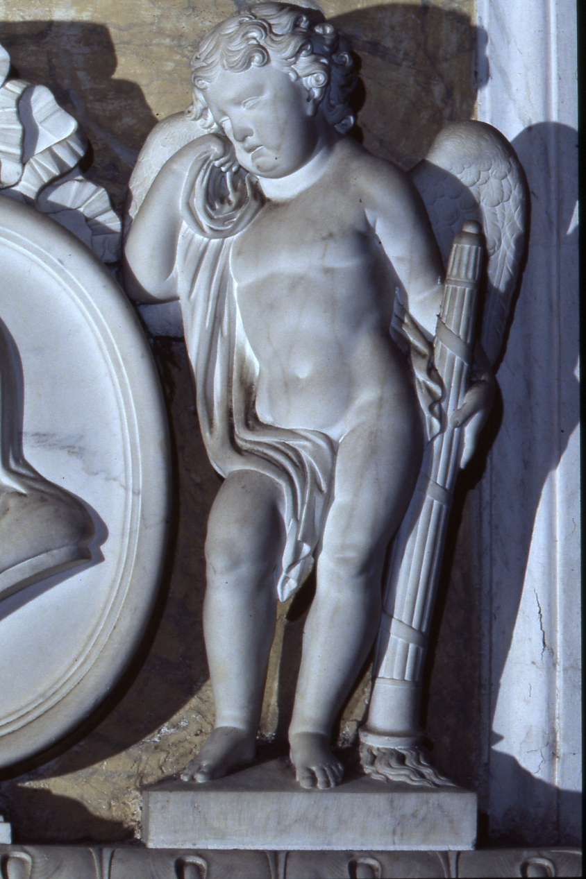 ANGELO (SCULTURA, ELEMENTO D'INSIEME) - AMBITO NAPOLETANO (PRIMO QUARTO SEC. XIX)