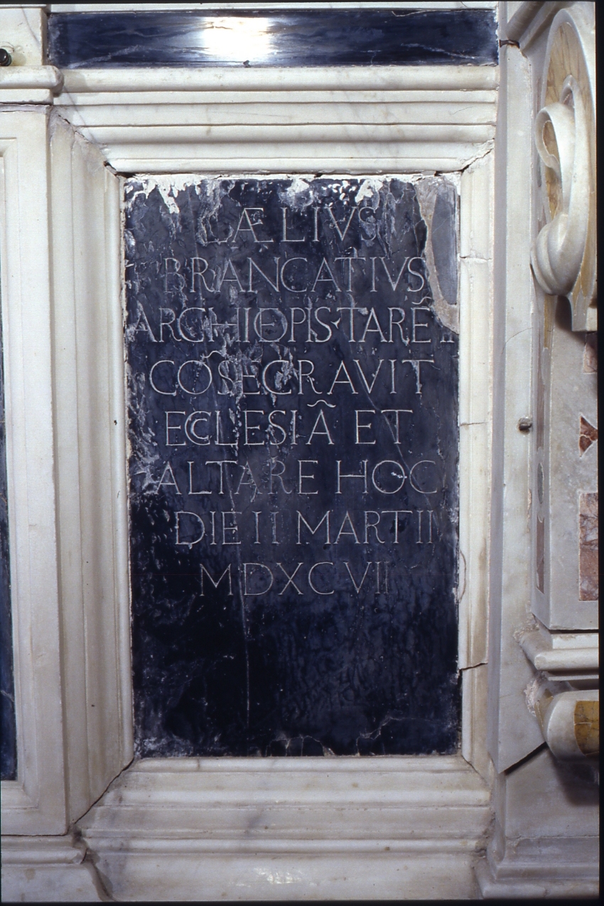 lapide commemorativa - bottega napoletana (sec. XVI)