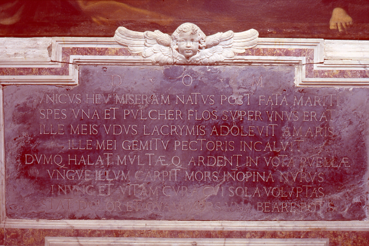 LAPIDE COMMEMORATIVA - AMBITO NAPOLETANO (INIZIO SEC. XVII)