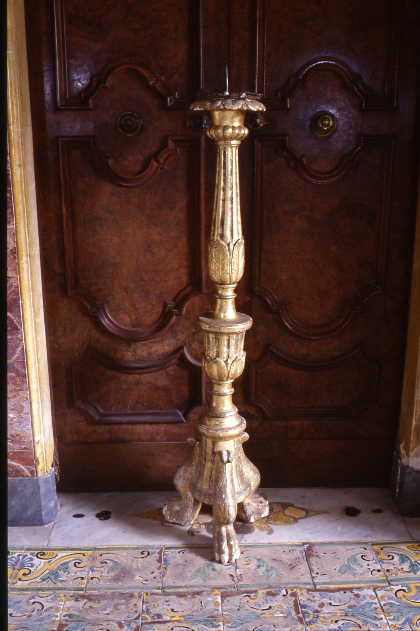 candelabro per il cero pasquale, OPERA ISOLATA - manifattura napoletana (Metà SEC. XVIII)