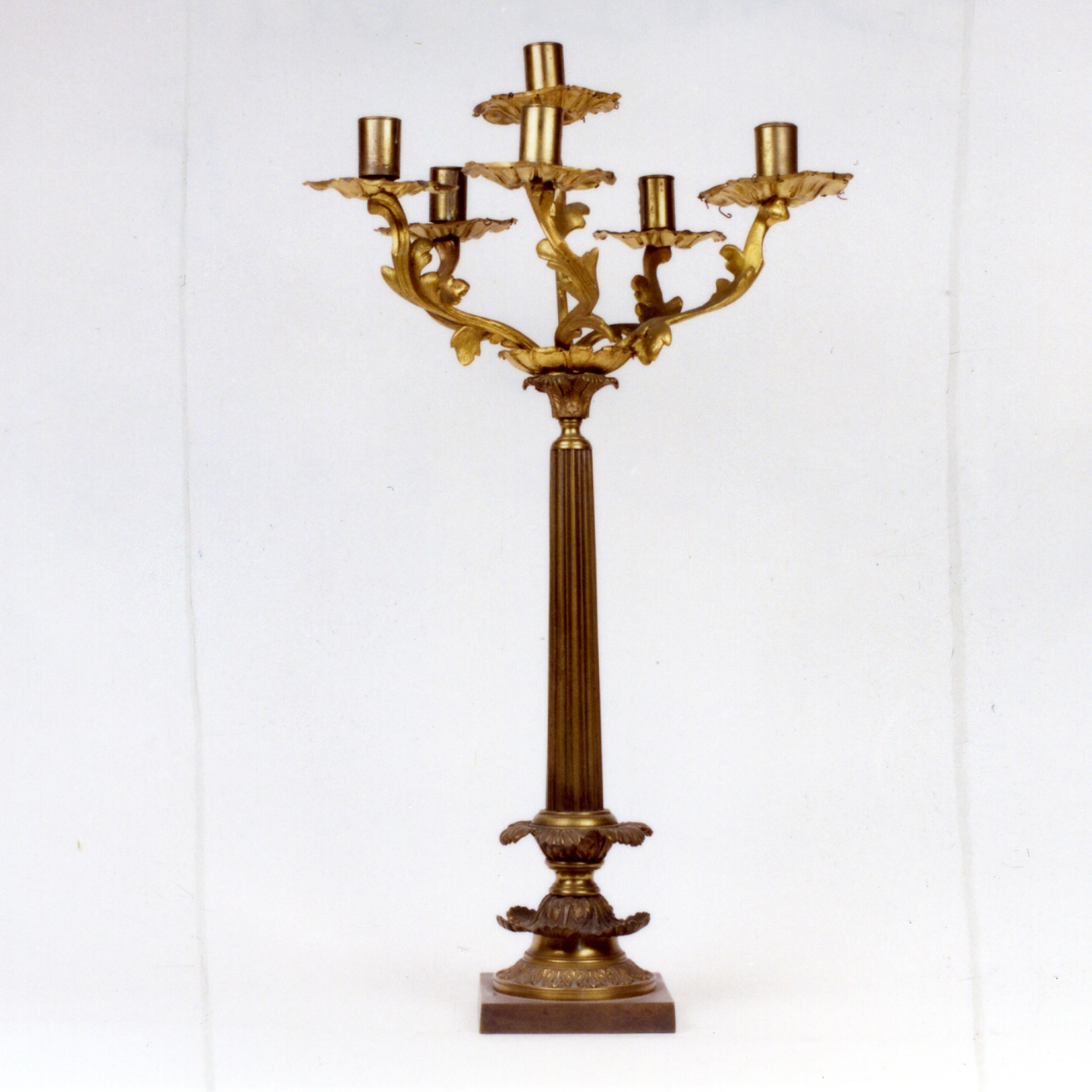 candelabro, serie - bottega napoletana (seconda metà sec. XIX)
