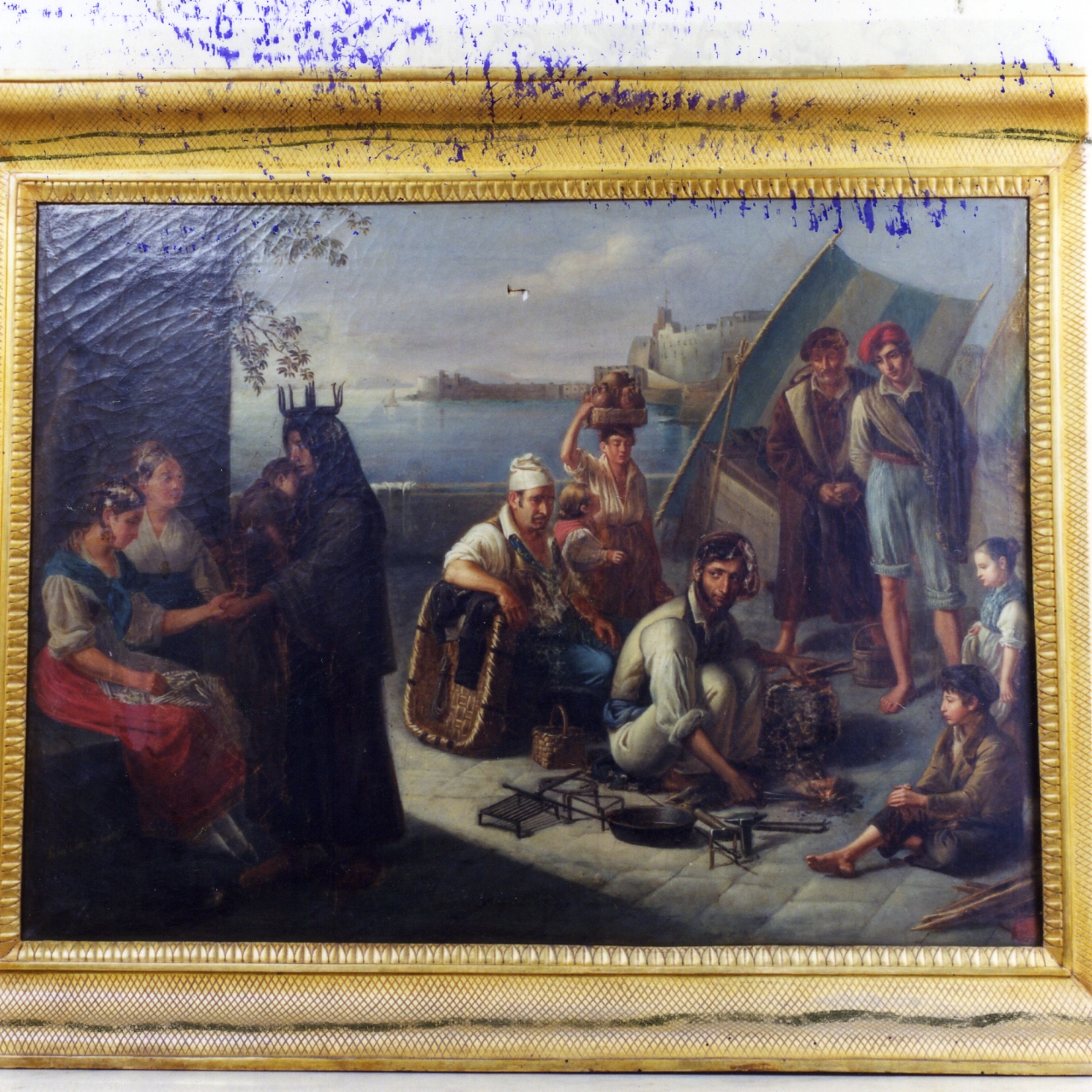 zingari a Santa Lucia (dipinto) di Vittozzi Francesco (sec. XIX)