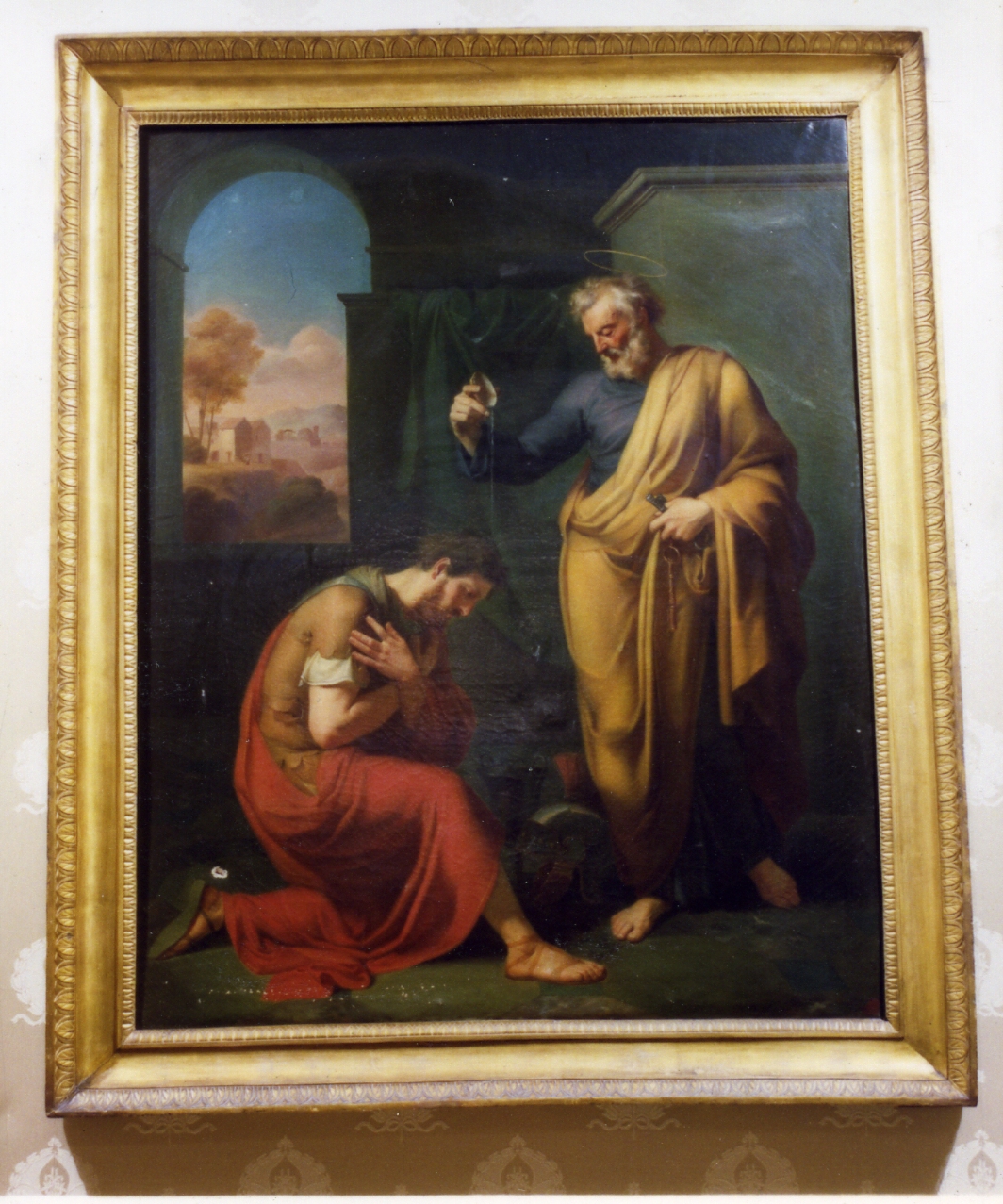 San Paolo battezza il centurione (dipinto) di Postiglione Raffaele (sec. XIX)