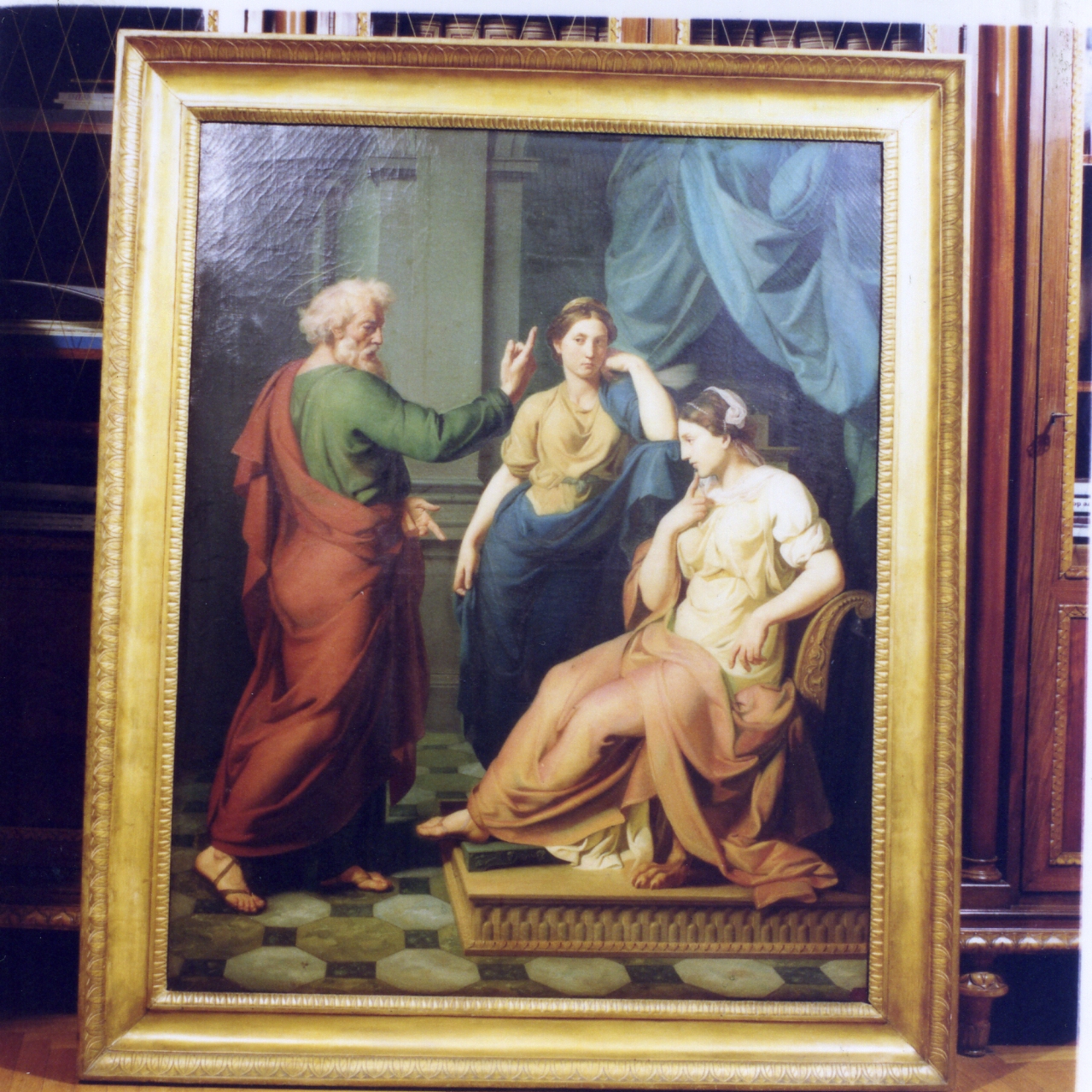 San Paolo converte Lidia (dipinto) di Postiglione Raffaele (sec. XIX)