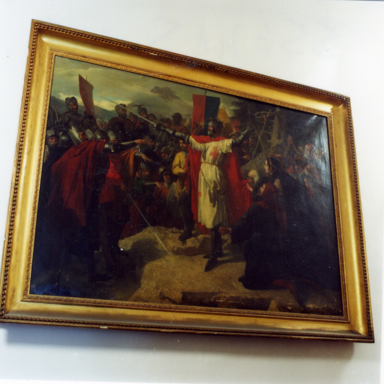 Amedeo VI di Savoia incita le sue truppe (dipinto) di Niccoli Luigi (sec. XIX)