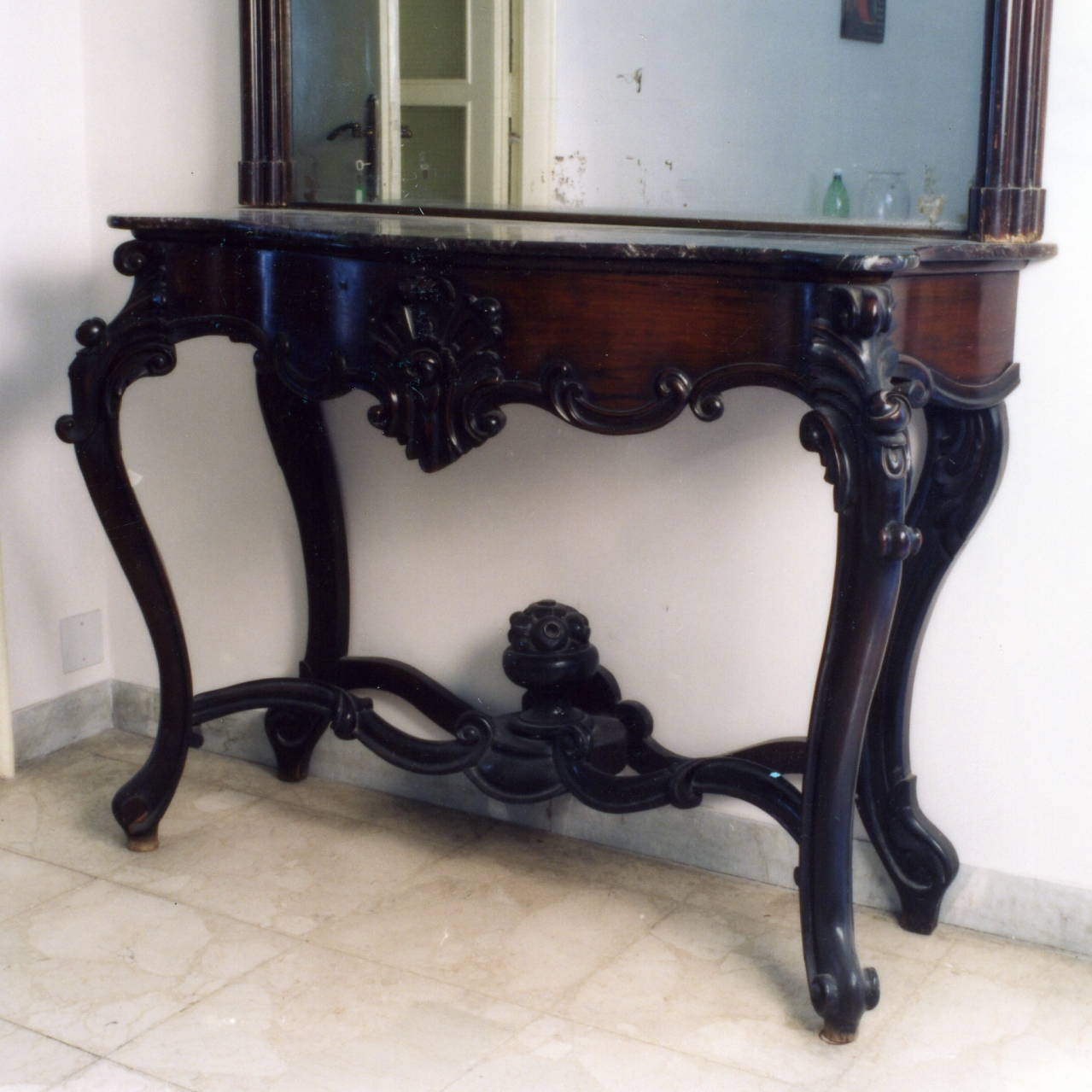 console, elemento d'insieme - bottega napoletana (fine sec. XIX)