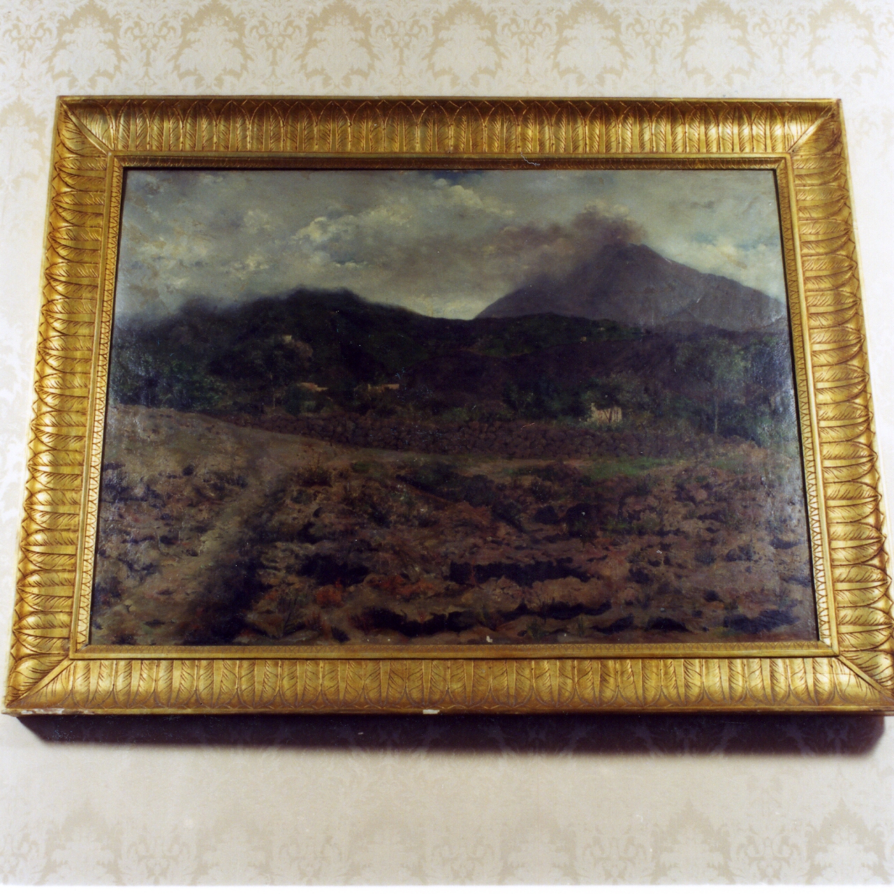 paesaggio con il Vesuvio (dipinto) di Lamonica Giuseppe (fine/inizio secc. XIX/ XX)