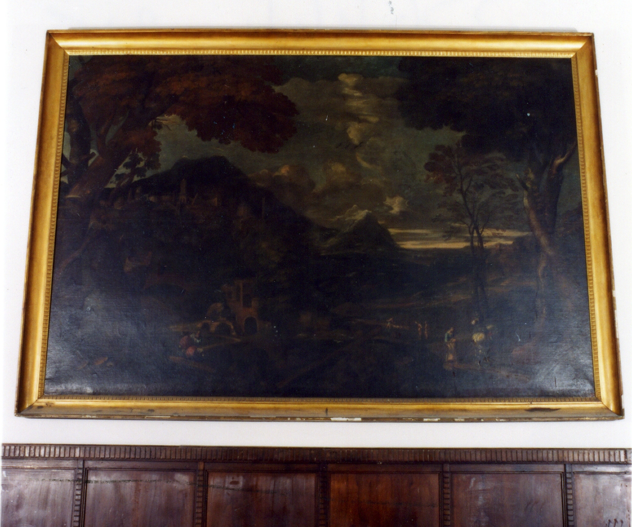 paesaggio con figure (dipinto) di Mercanti Ilario detto Spolverini (fine/inizio secc. XVII/ XVIII)