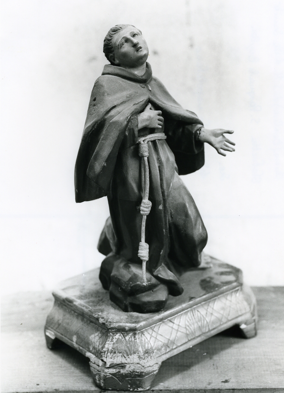 San Pasquale Baylon (statuetta devozionale) - bottega napoletana (fine sec. XIX)